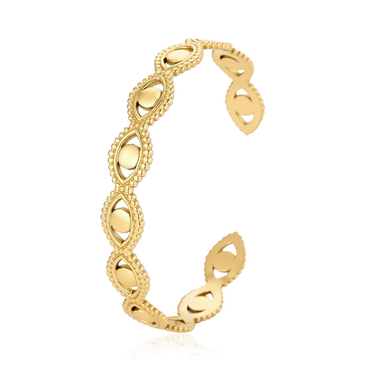 Bangle oogjes goud - Desieradenconcurrent.nl