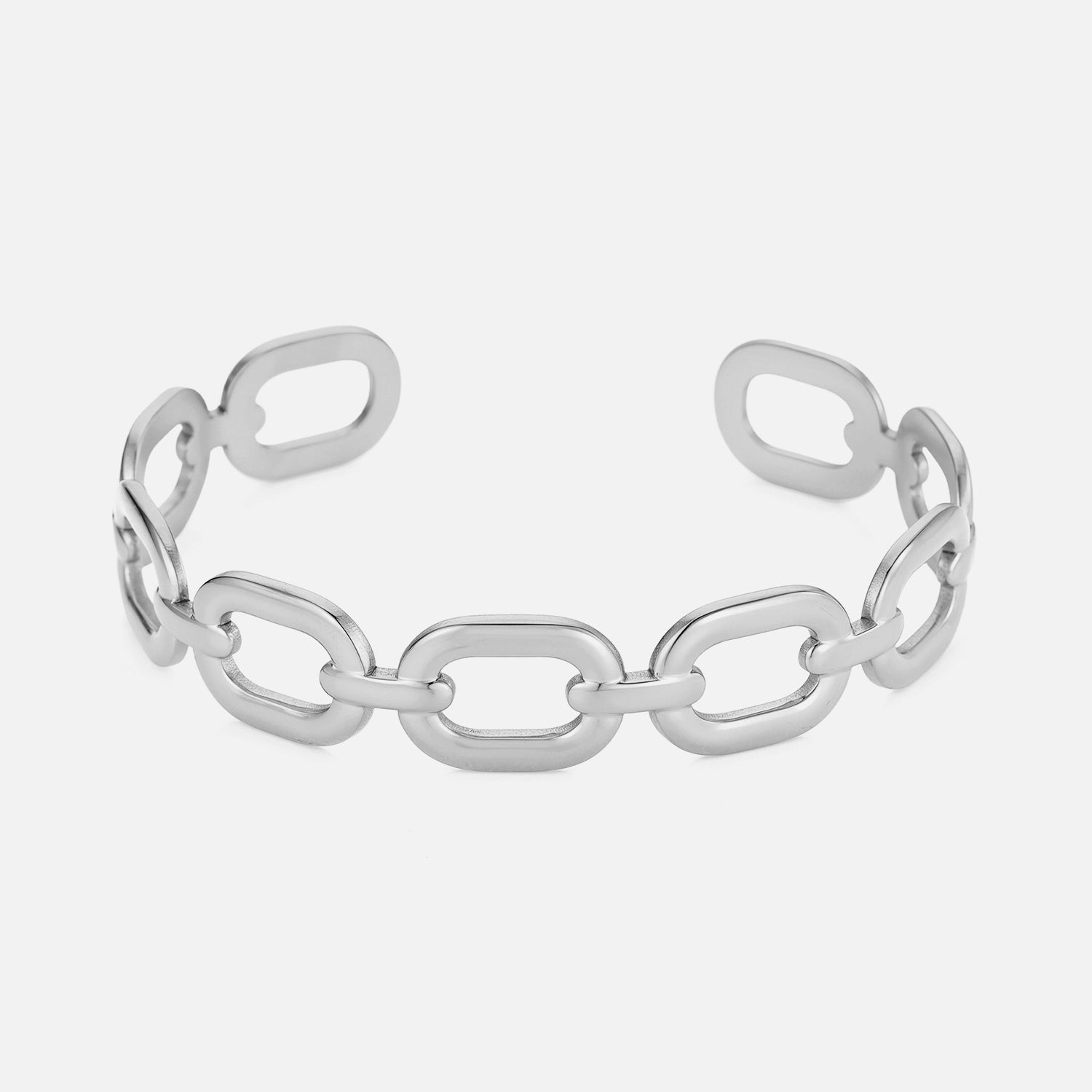 Bangle open schakels zilver - Desieradenconcurrent.nl