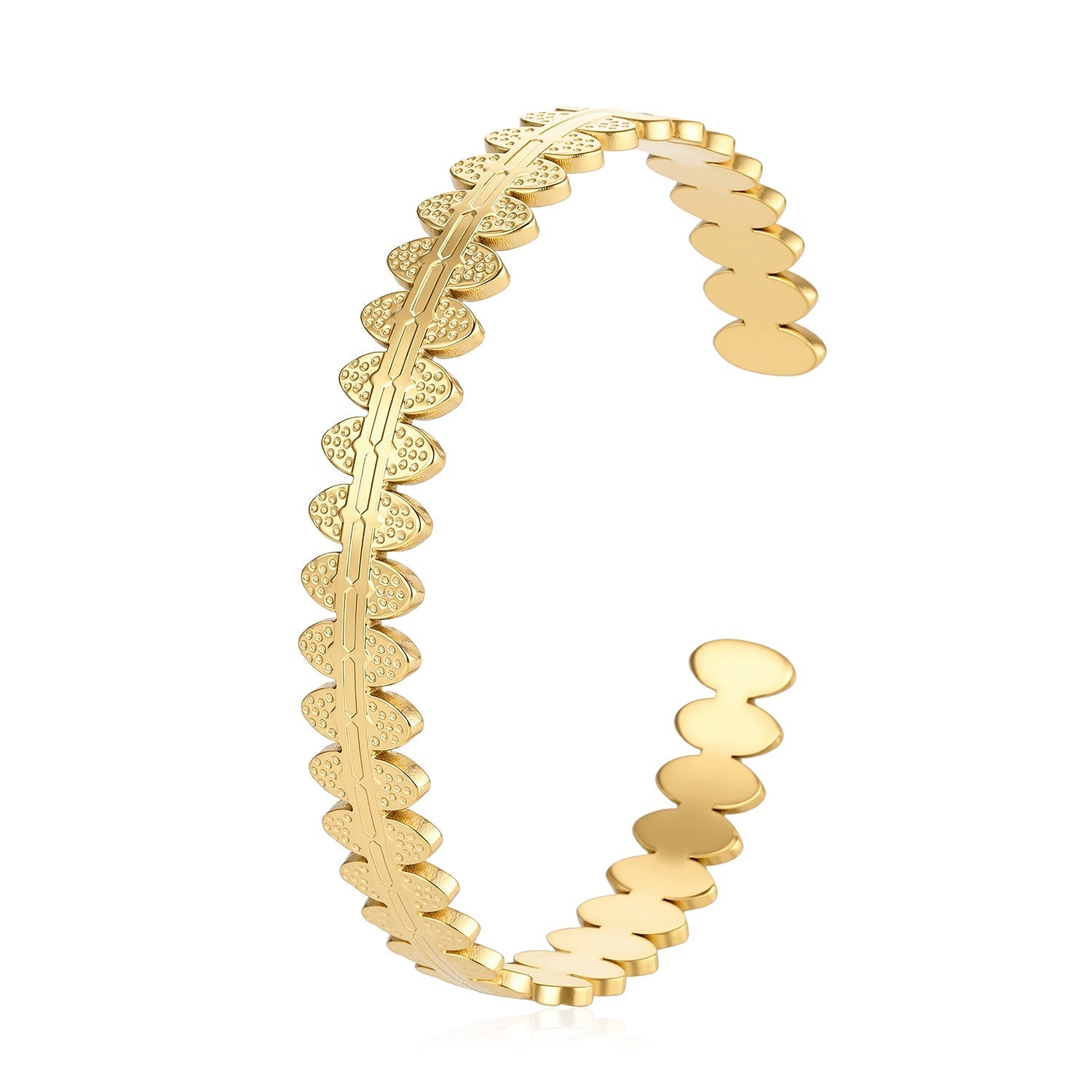 Bangle ovale vormen goud - Desieradenconcurrent.nl