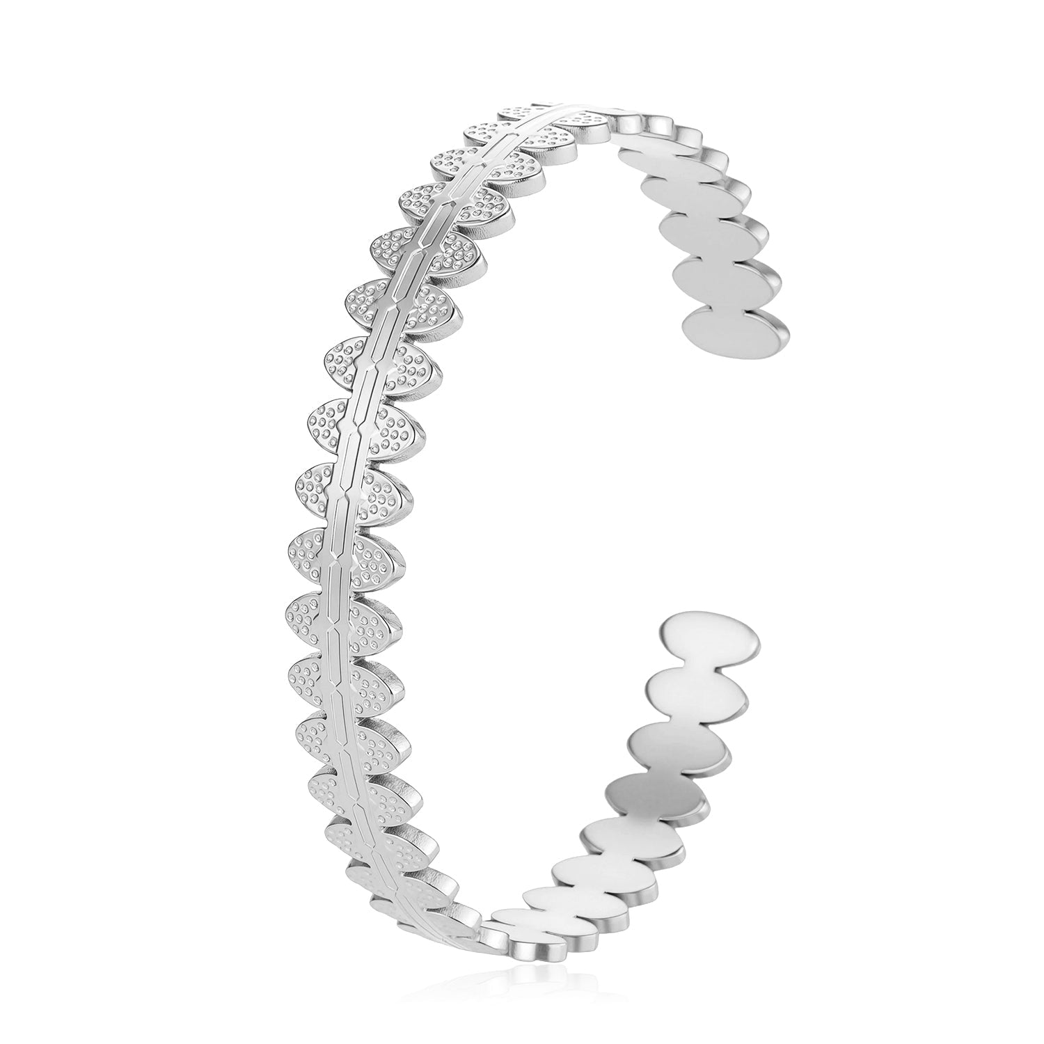 Bangle ovale vormen zilver - Desieradenconcurrent.nl