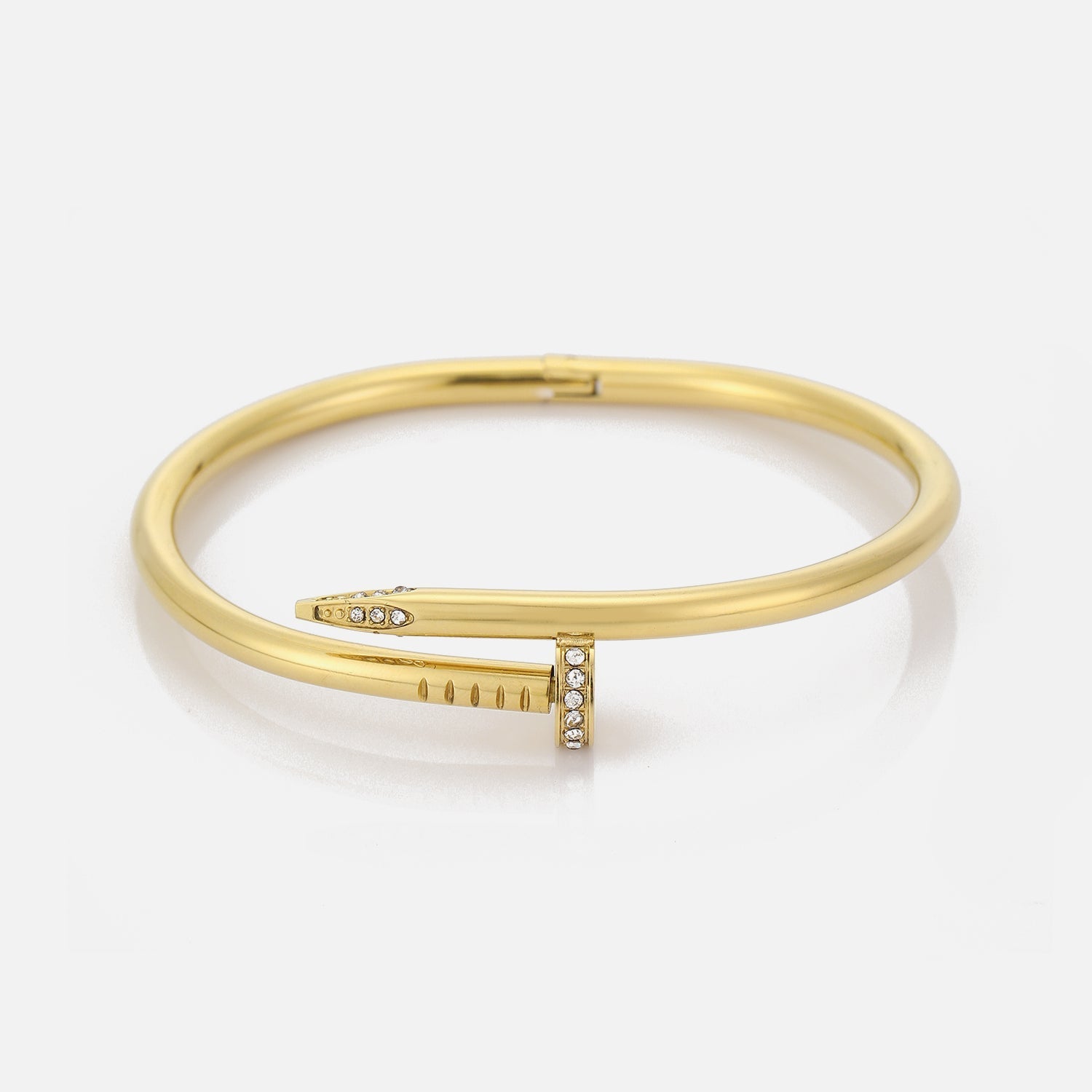 Bangle spijker steentjes goud - Desieradenconcurrent.nl