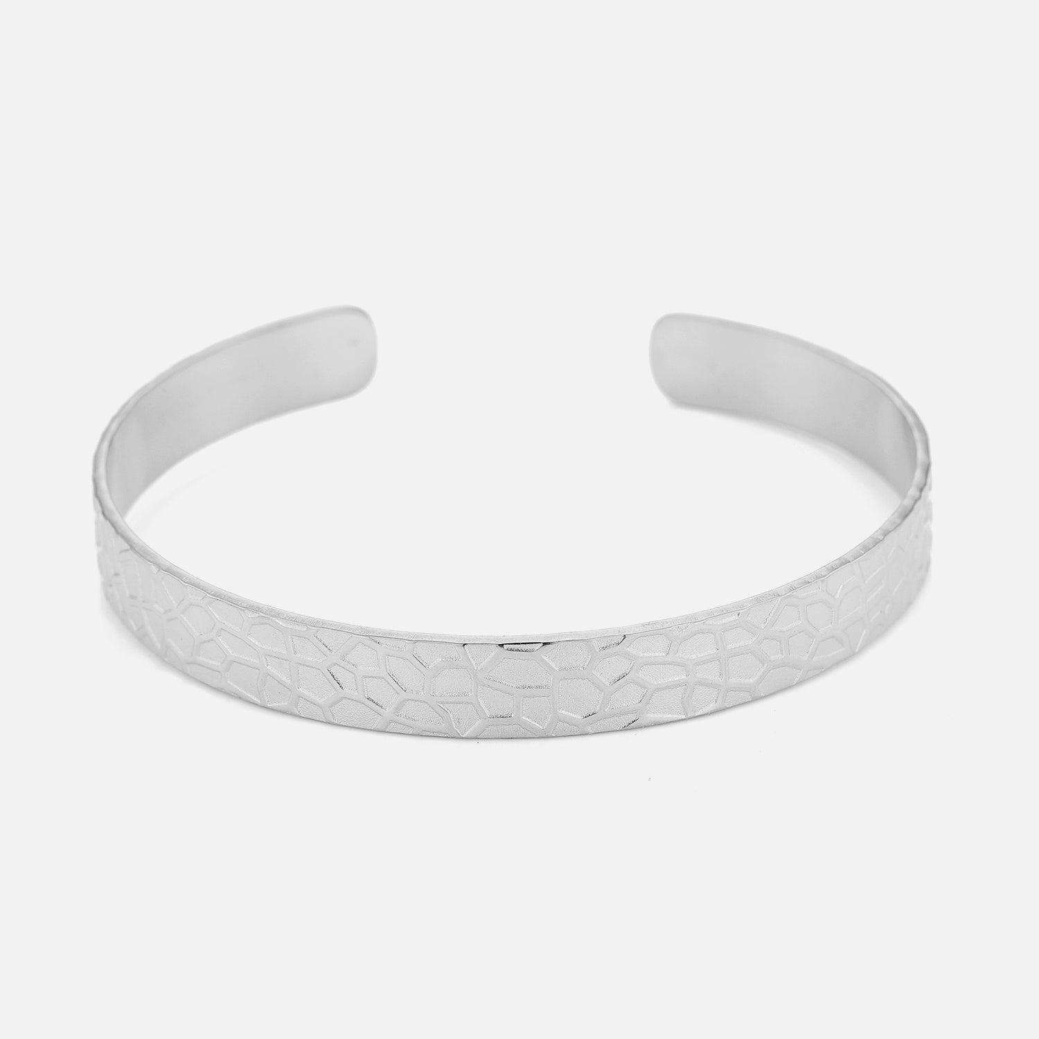 Bangle textuur zilver - Desieradenconcurrent.nl