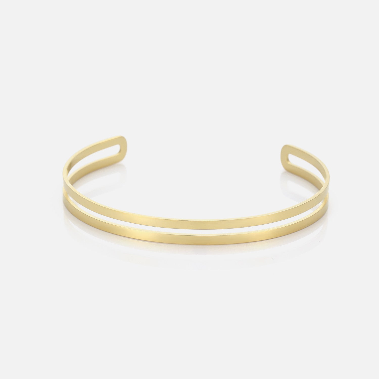 Bangle twee banden goud - Desieradenconcurrent.nl