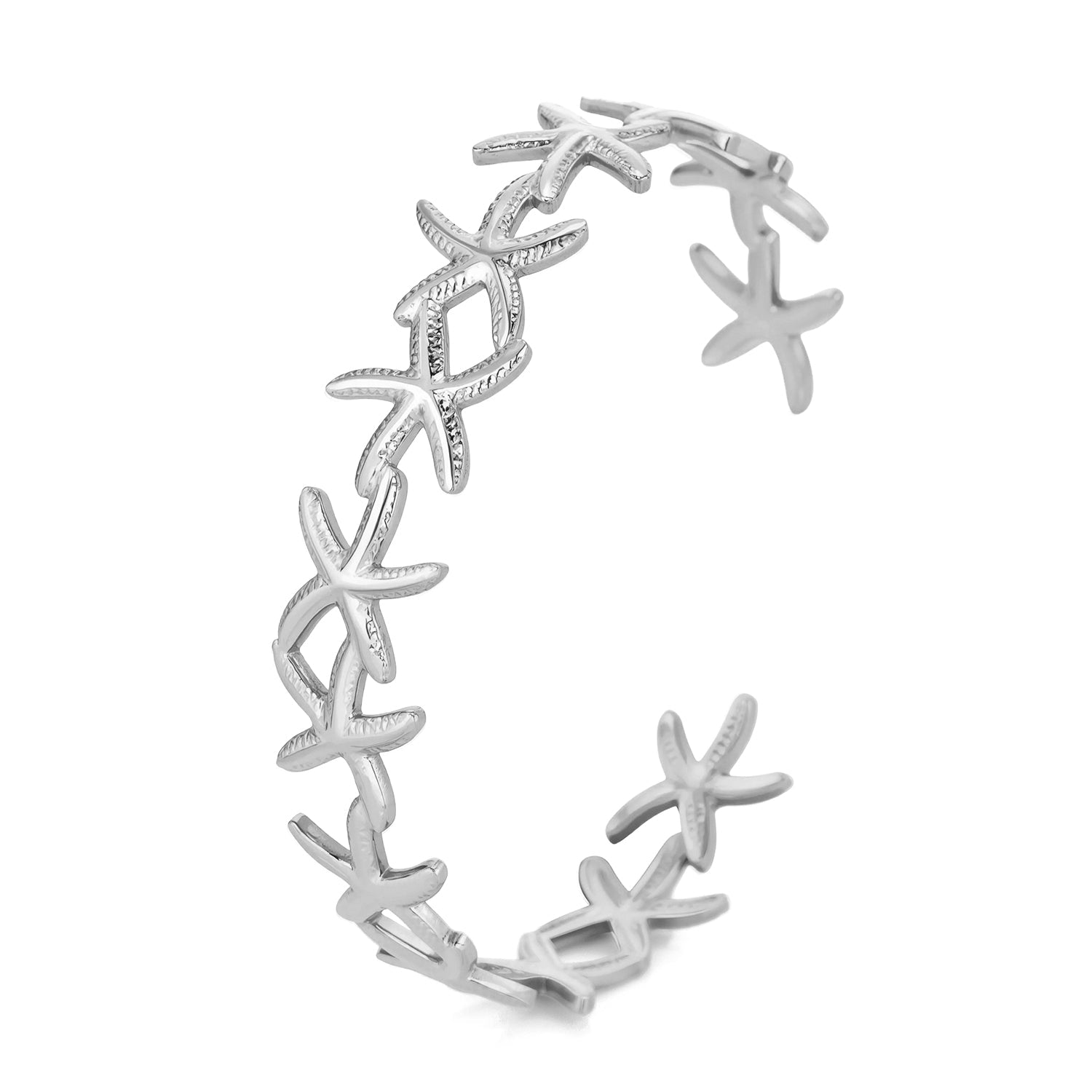 Bangle zeesterren zilver - Desieradenconcurrent.nl