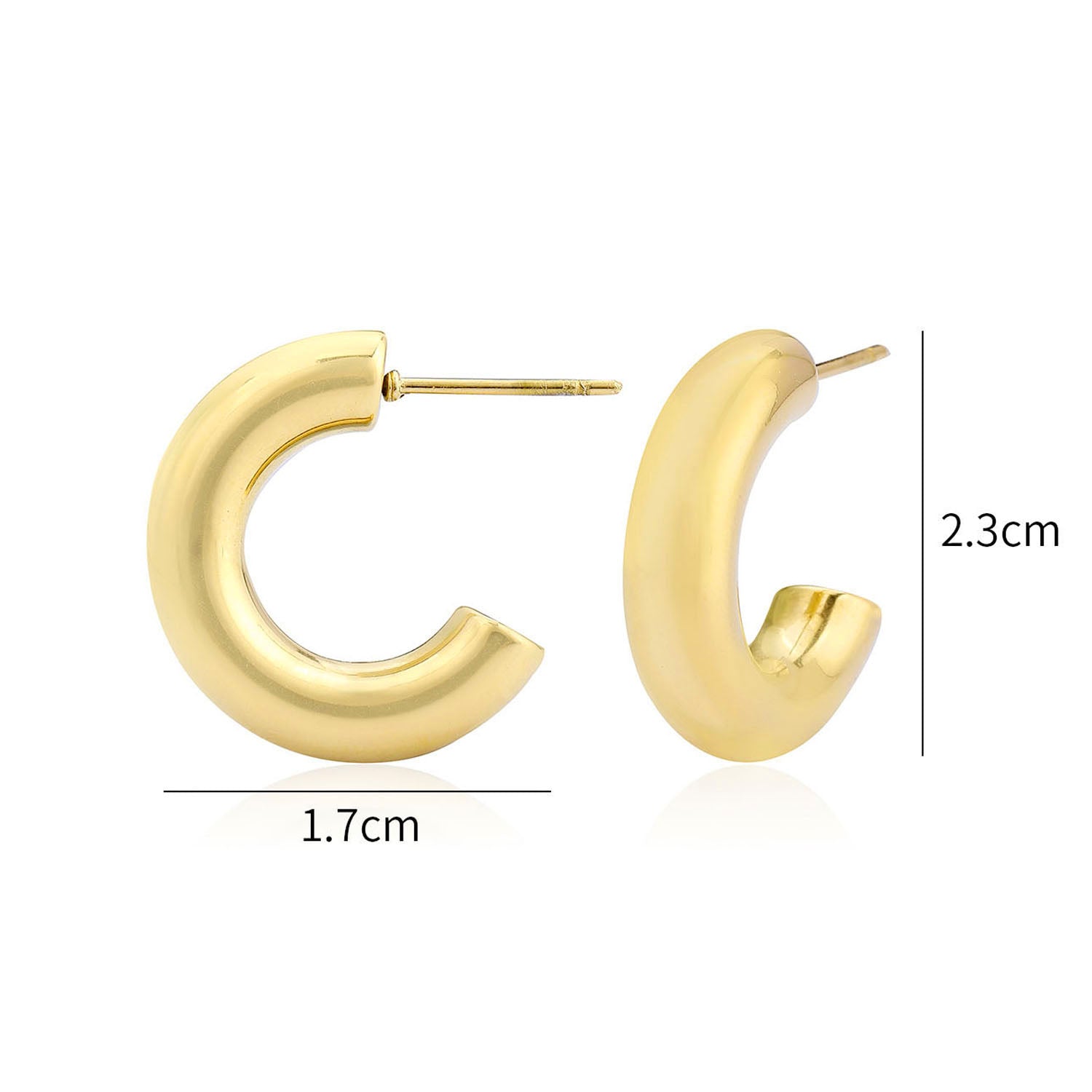Basic creolen 23mm goud - Desieradenconcurrent.nl