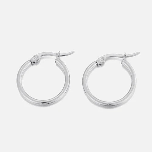 Basic hoops 3cm zilver - Desieradenconcurrent.nl