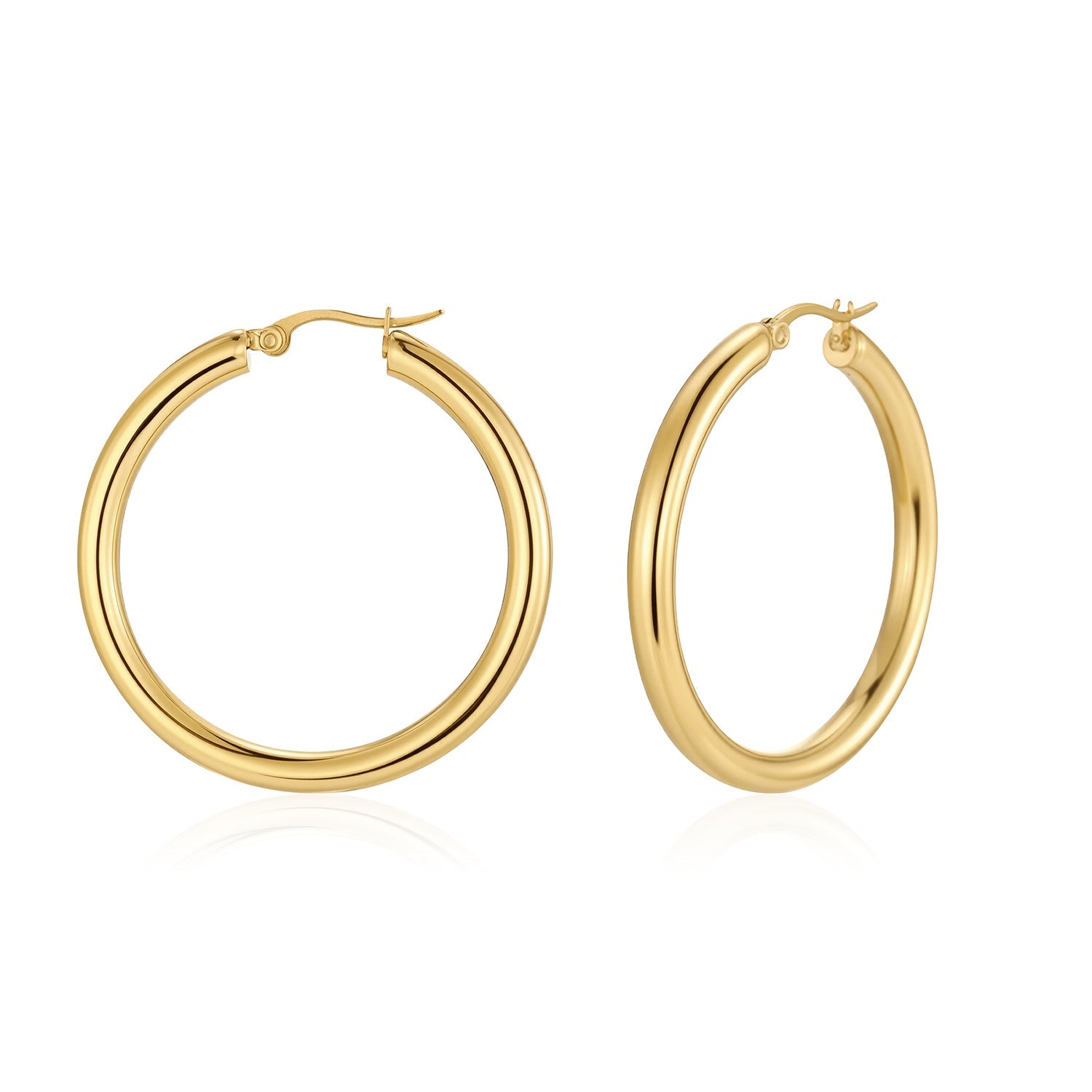 Basic hoops 4cm goud - Desieradenconcurrent.nl