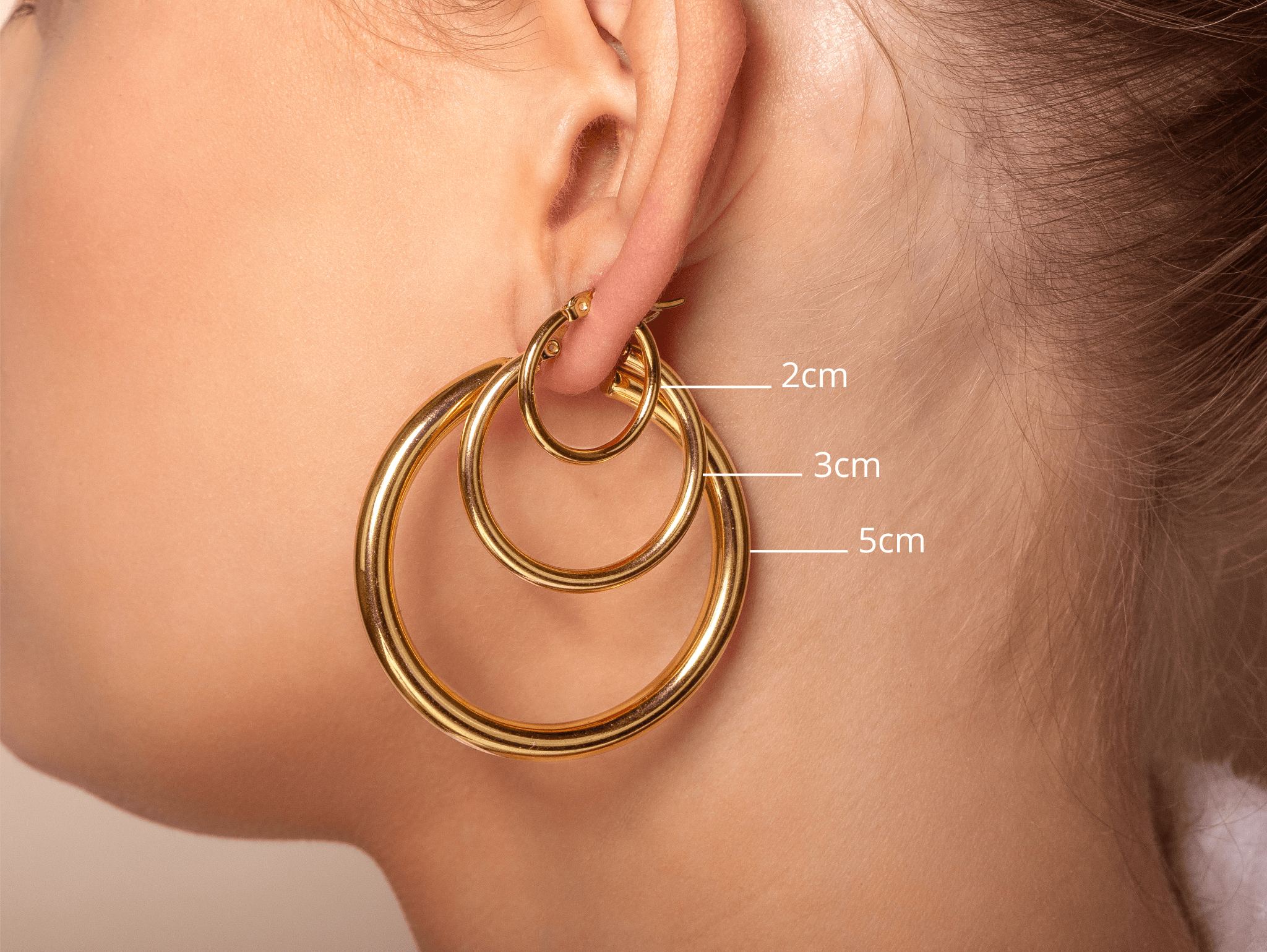 Basic hoops 5cm goud - Desieradenconcurrent.nl