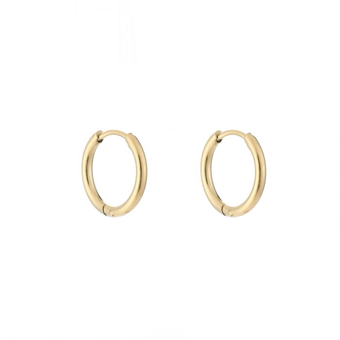 Basic ring oorbellen goud - Desieradenconcurrent.nl