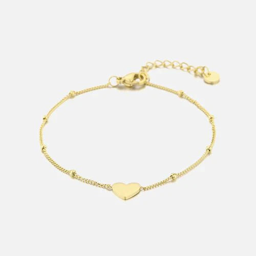 Bolletjes armband hart goud - Desieradenconcurrent.nl
