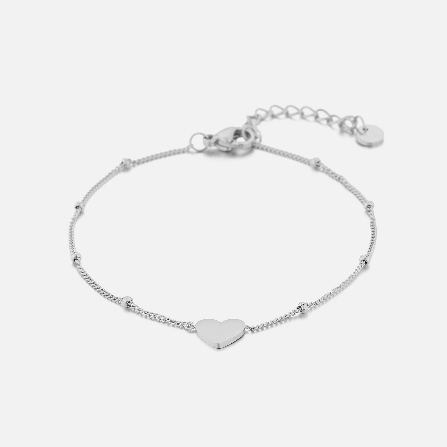 Bolletjes armband hart zilver - Desieradenconcurrent.nl