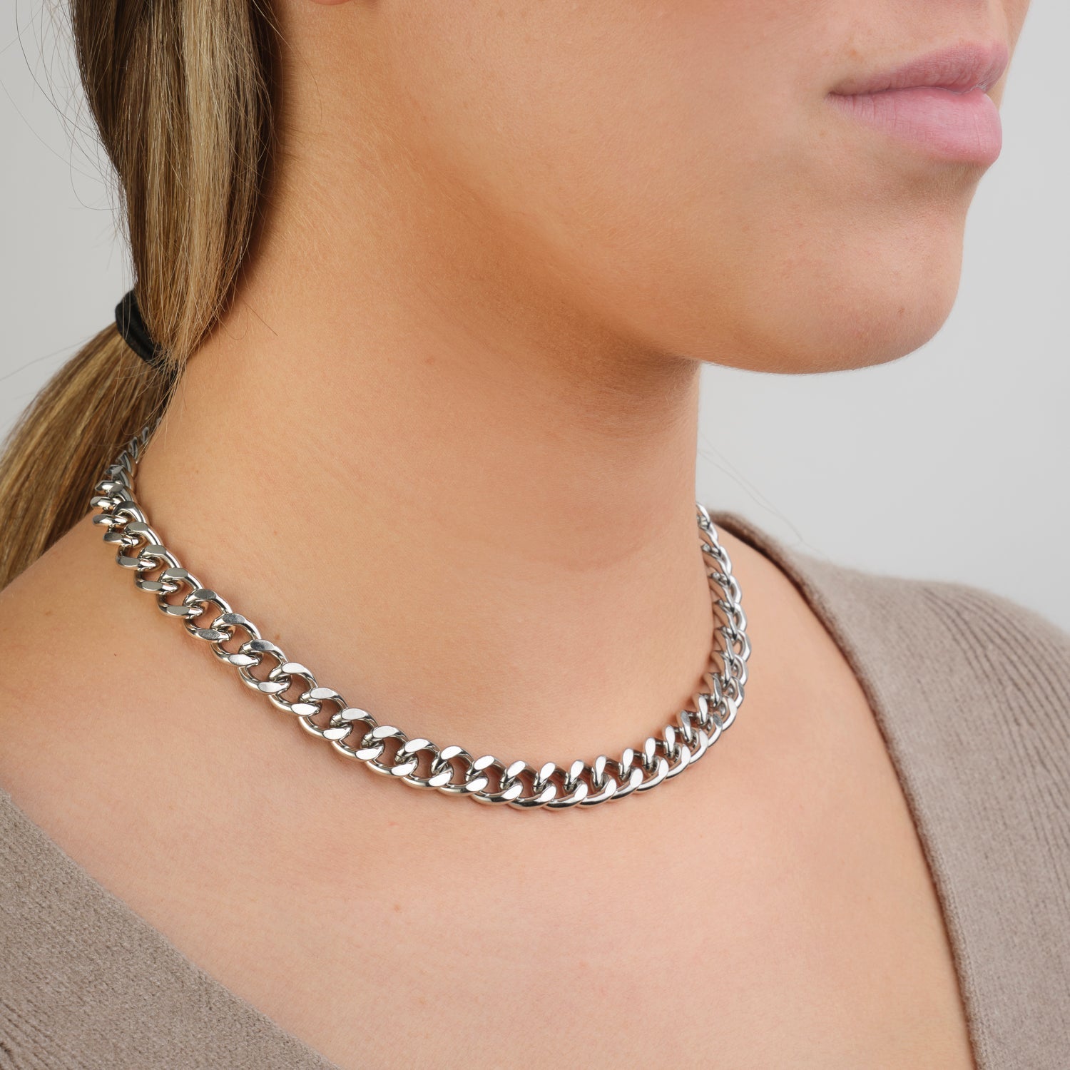 Choker ketting zilver - Desieradenconcurrent.nl
