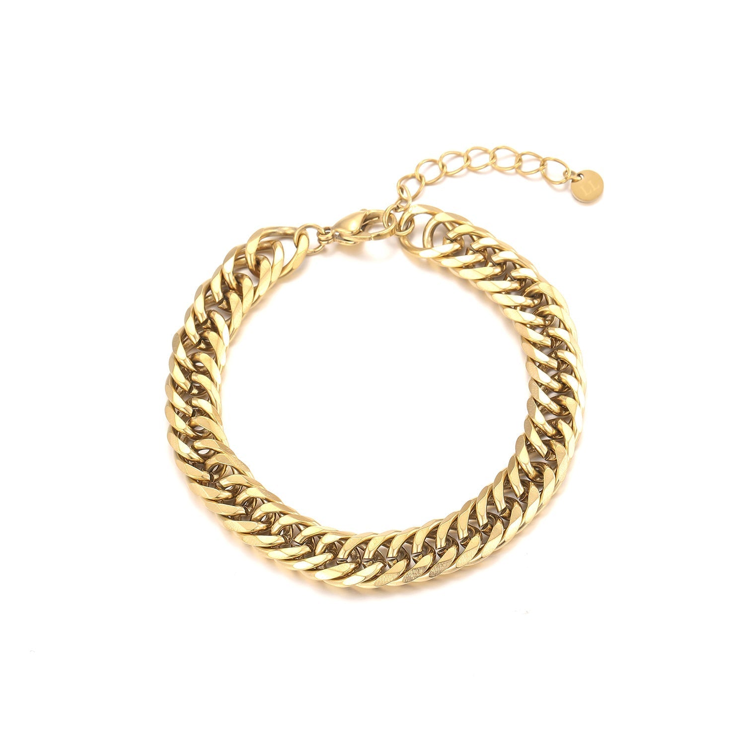 Chunky armband 9mm goud - Desieradenconcurrent.nl
