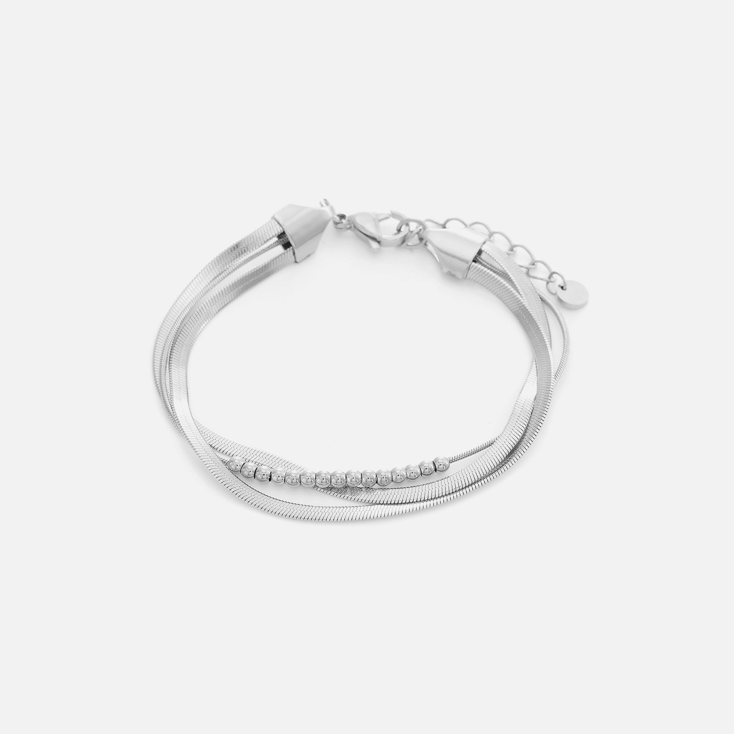 Drielaags Lux armband zilver - Desieradenconcurrent.nl