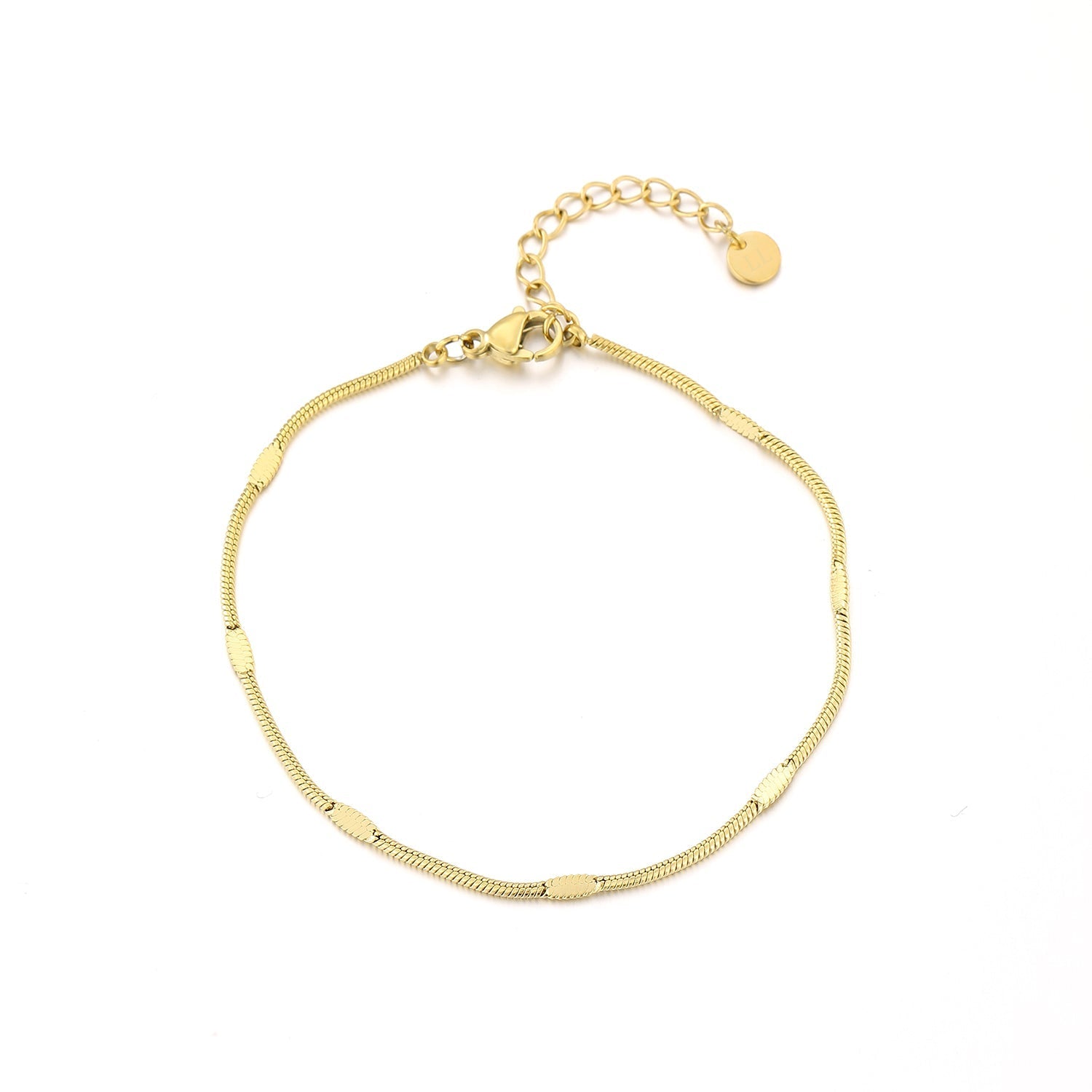Dunne motief armband goud - Desieradenconcurrent.nl