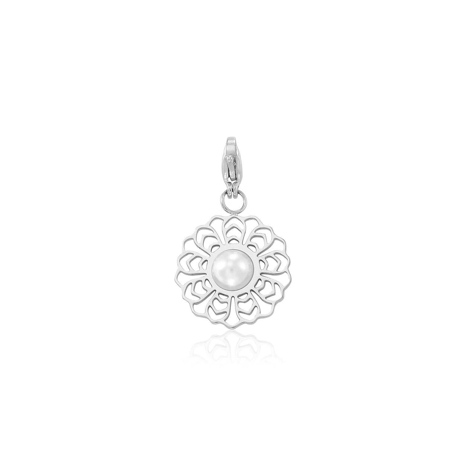DYO fancy bloemetje groot zilver - Desieradenconcurrent.nl