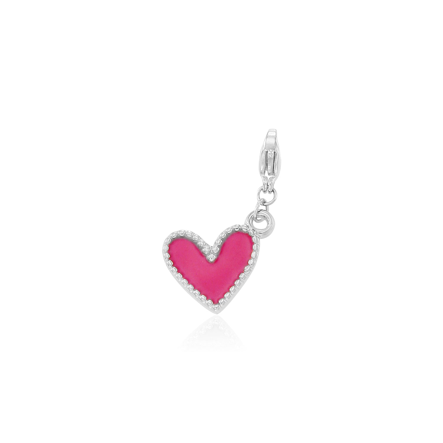 DYO hart groot roze zilver - Desieradenconcurrent.nl