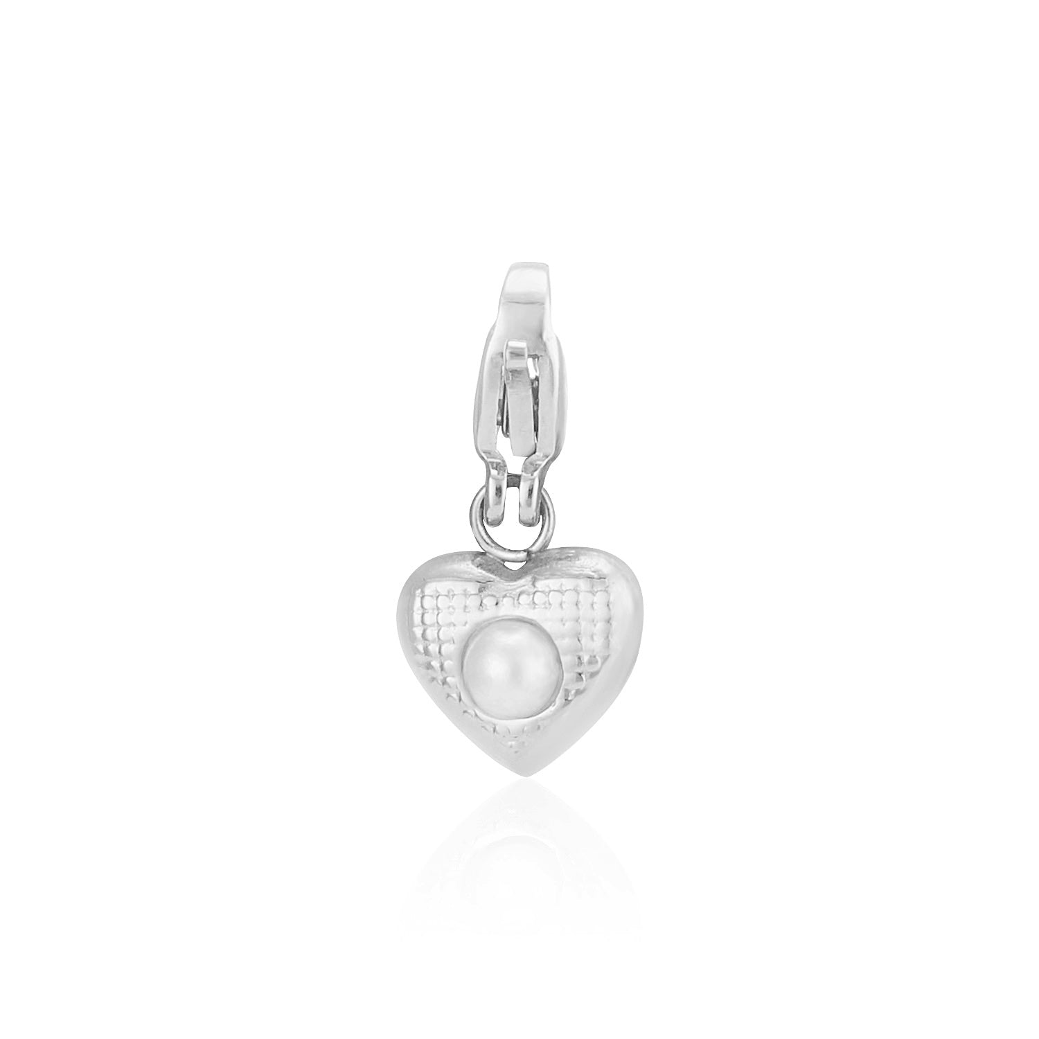 DYO Hartje met parel zilver - Desieradenconcurrent.nl