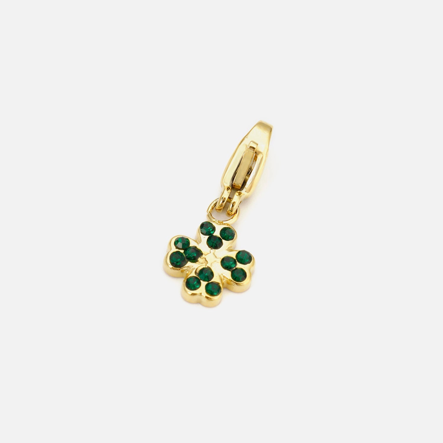 DYO Klavertje vier groen goud - Desieradenconcurrent.nl