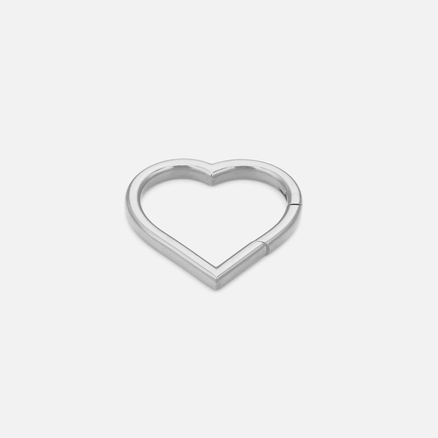 DYO Premium clip hart groot zilver - Desieradenconcurrent.nl