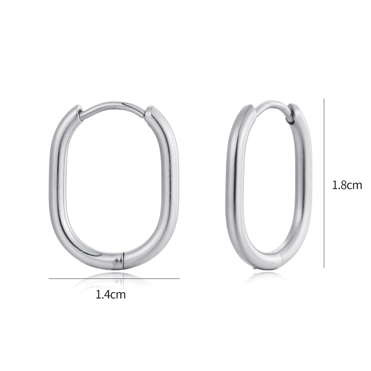 DYO premium ovalen oorbellen 1,8 cm zilver - Desieradenconcurrent.nl