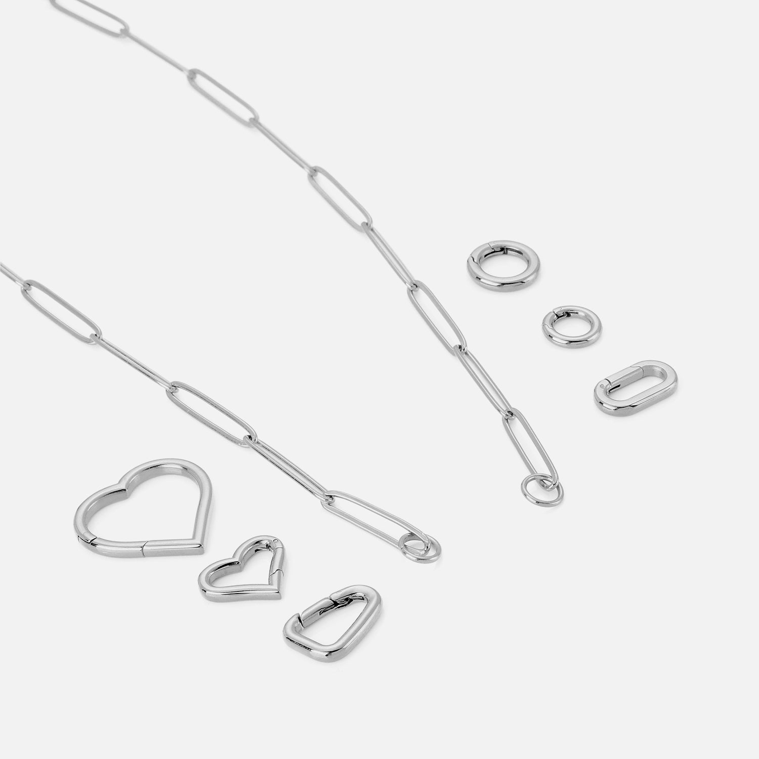 DYO premium paperclip ketting groot zilver - Desieradenconcurrent.nl