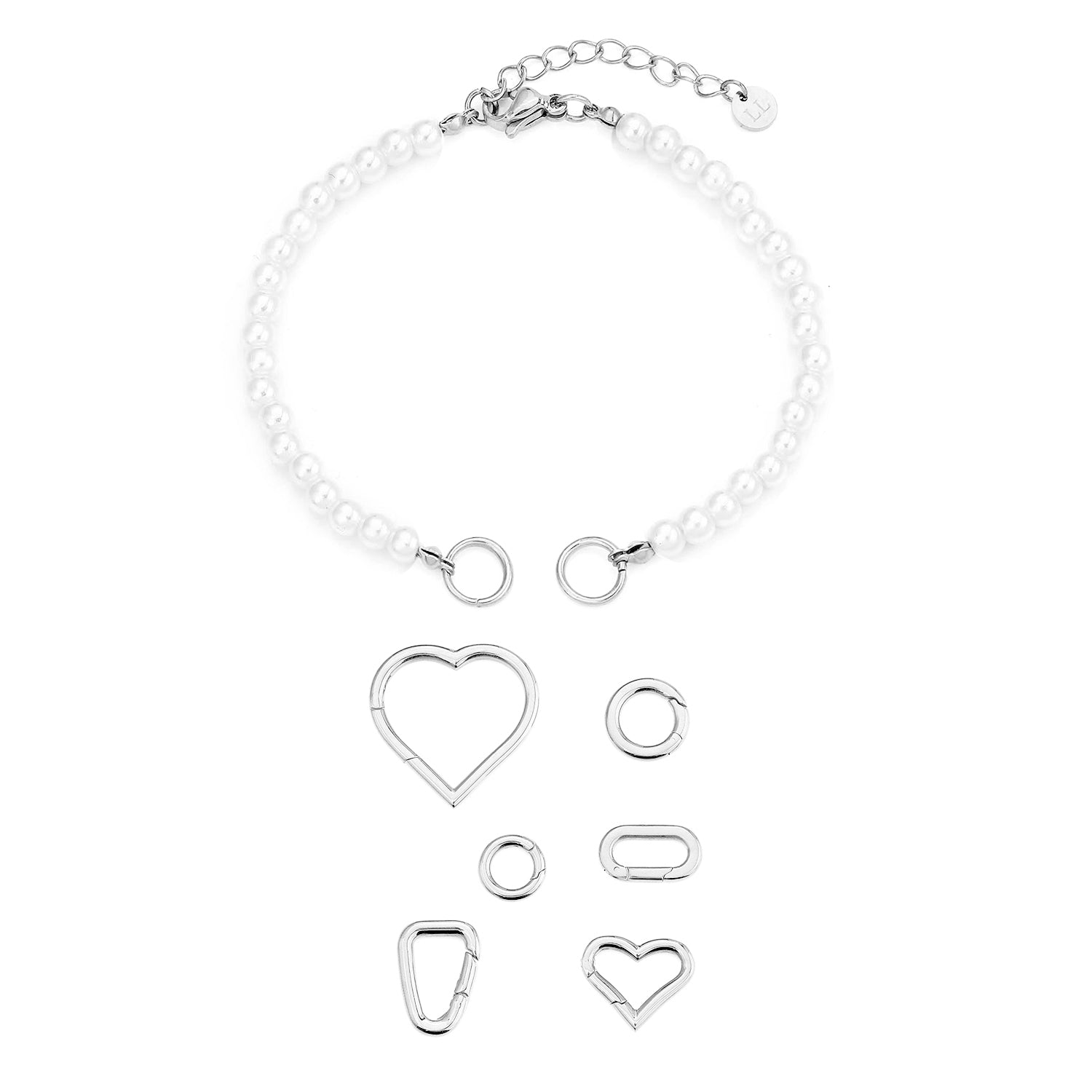 DYO Premium parel armband zilver - Desieradenconcurrent.nl