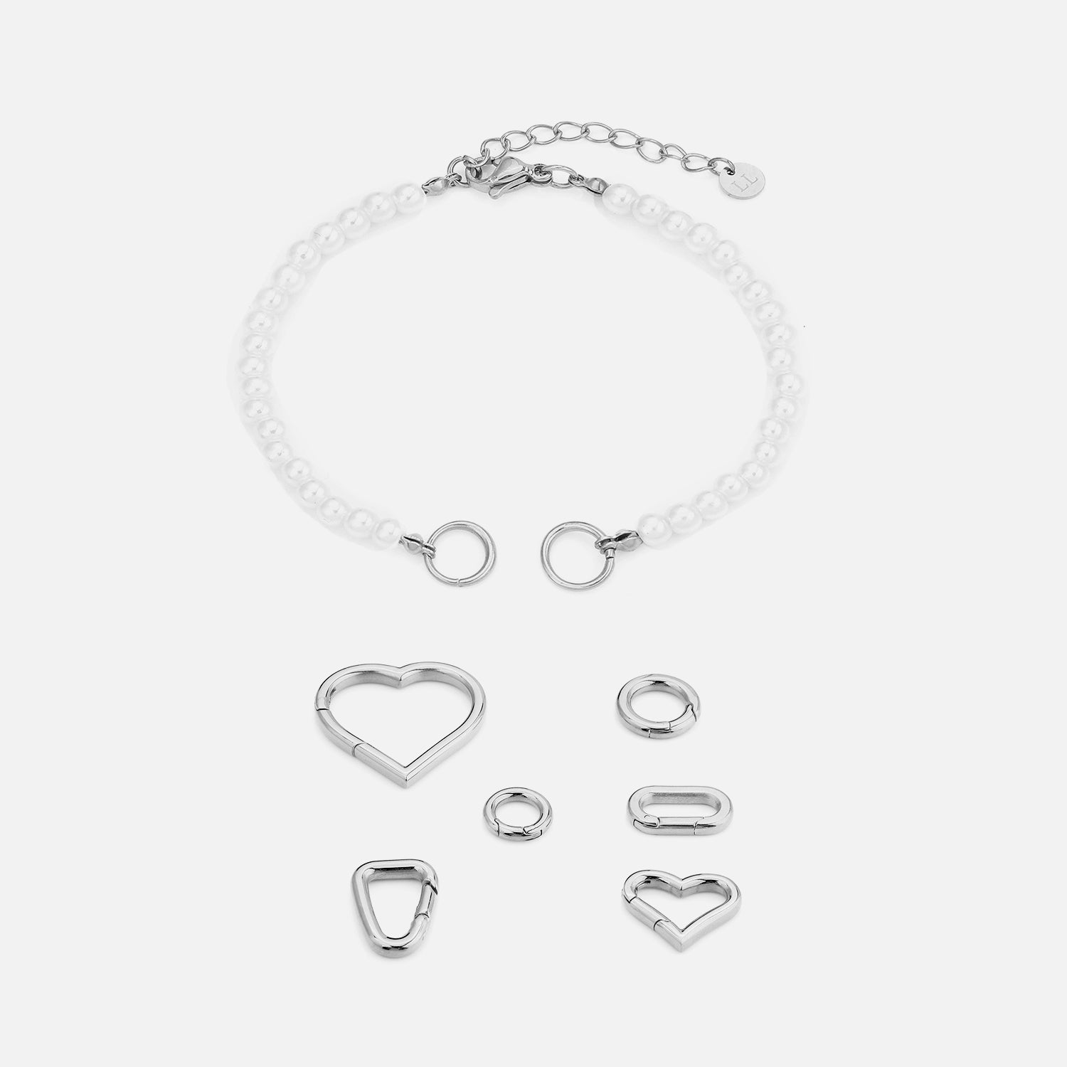 DYO Premium parel armband zilver - Desieradenconcurrent.nl