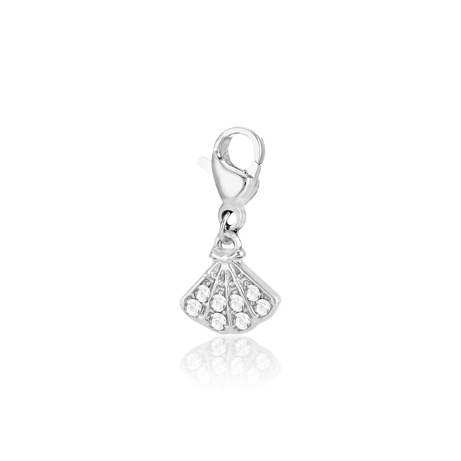 DYO Schelp met steentjes zilver - Desieradenconcurrent.nl