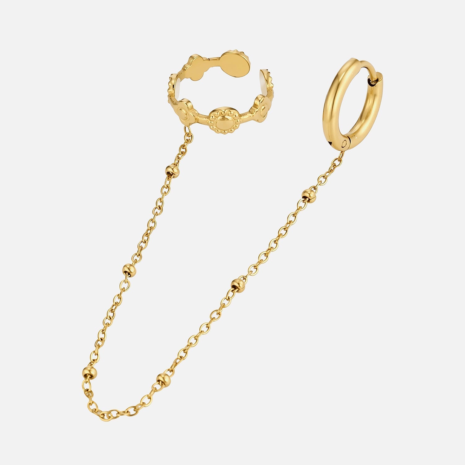 Ear cuff ketting boho goud - Desieradenconcurrent.nl