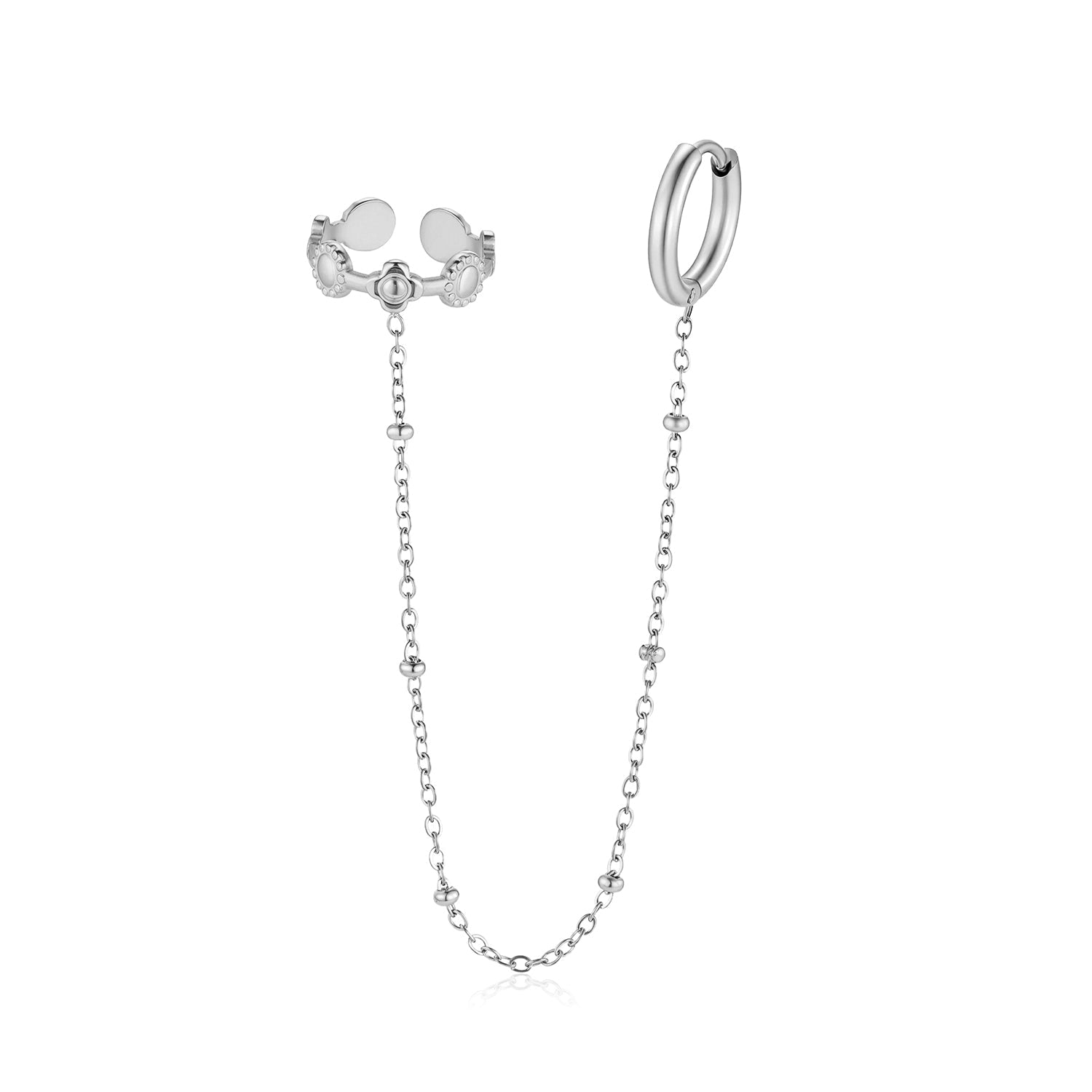 Ear cuff ketting boho zilver - Desieradenconcurrent.nl