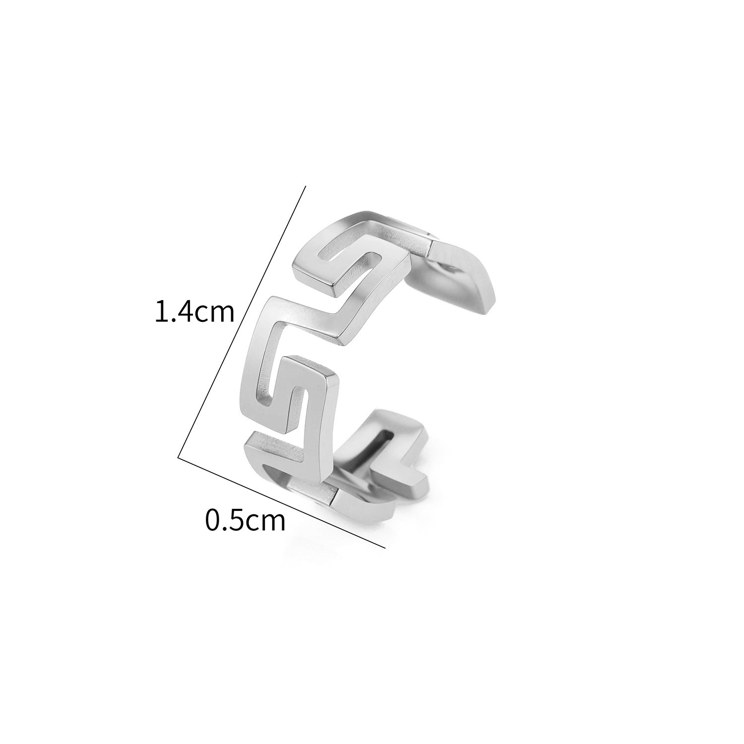 Ear cuff lux patroon zilver - Desieradenconcurrent.nl