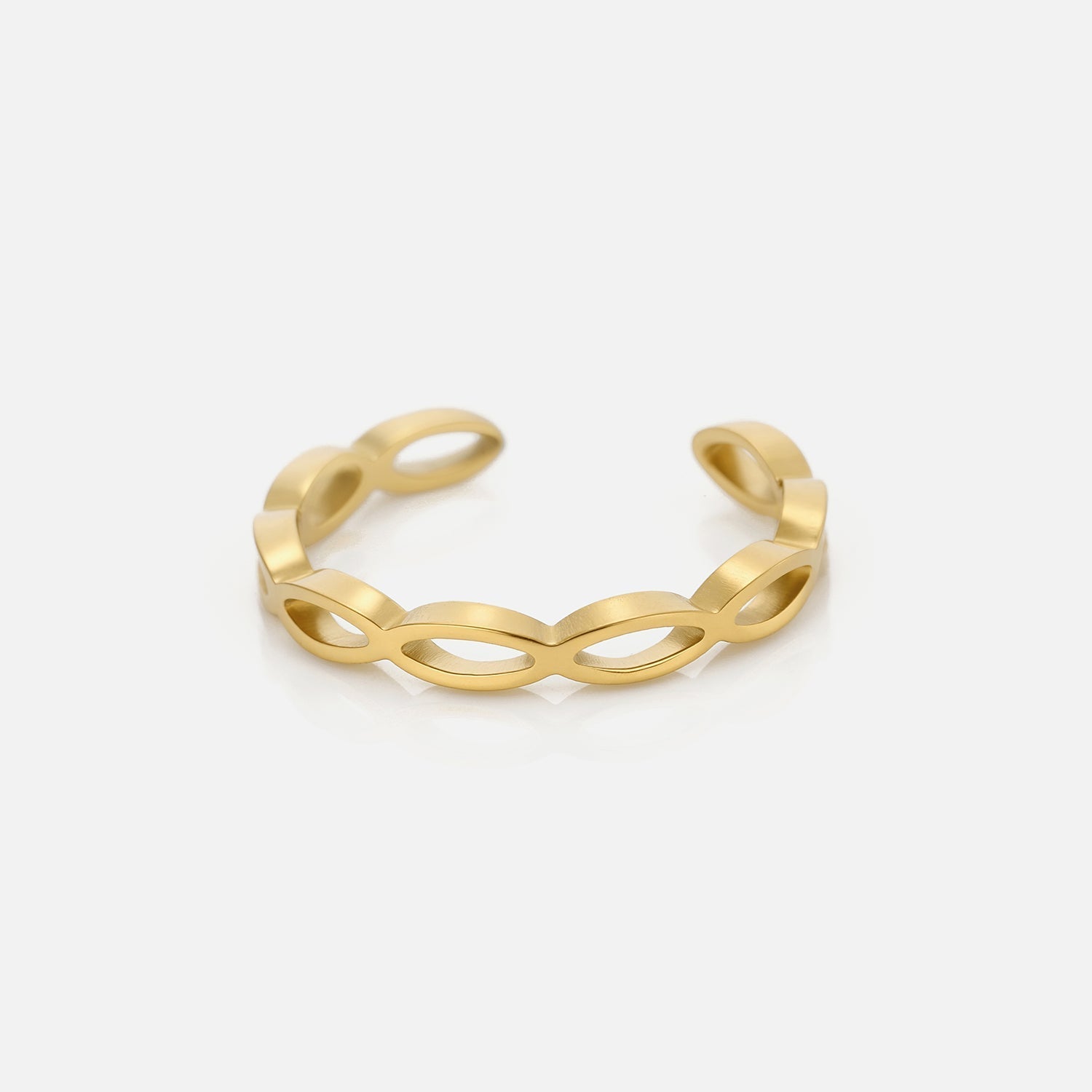 Ear cuff open schakels goud - Desieradenconcurrent.nl