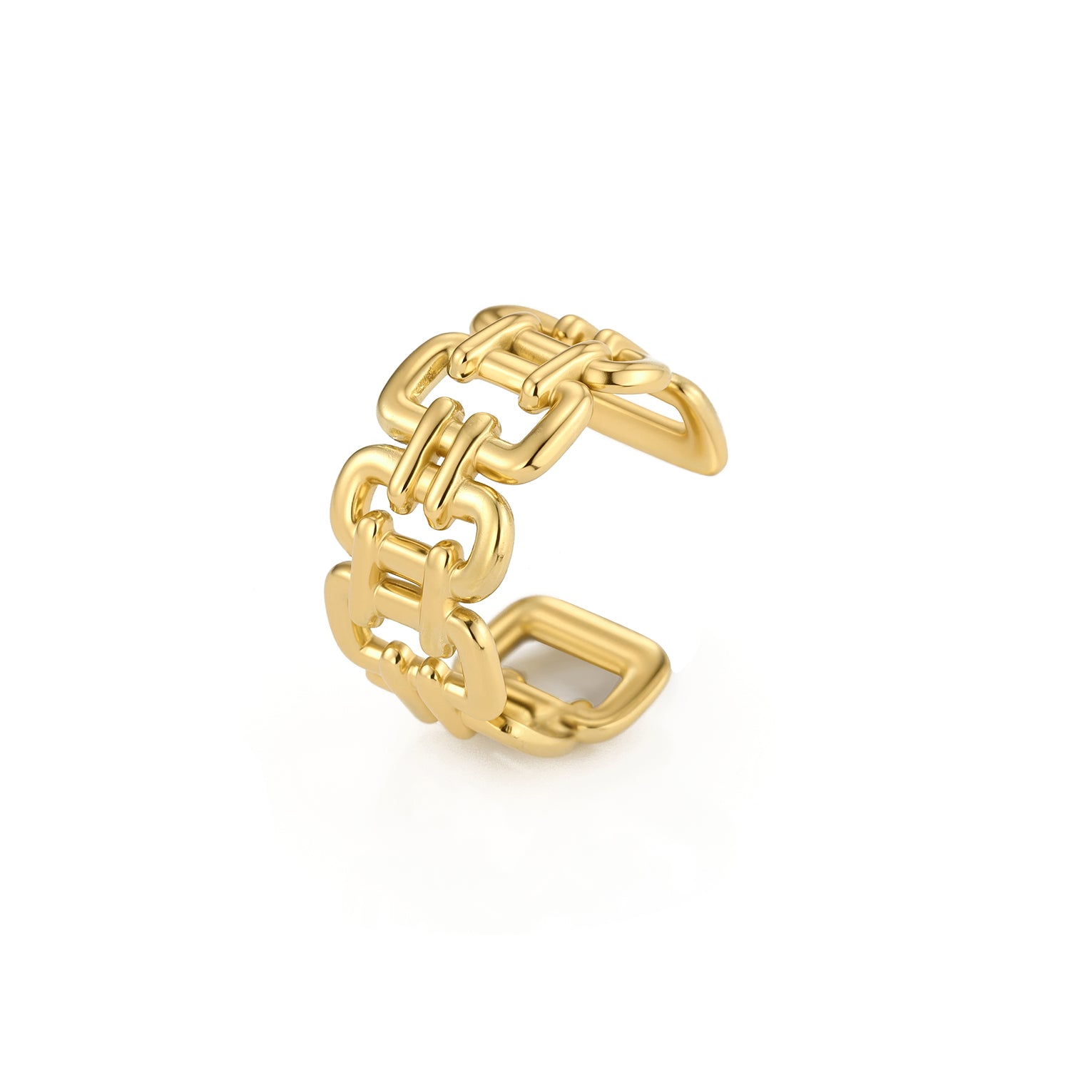 Ear cuff statement schakels goud - Desieradenconcurrent.nl