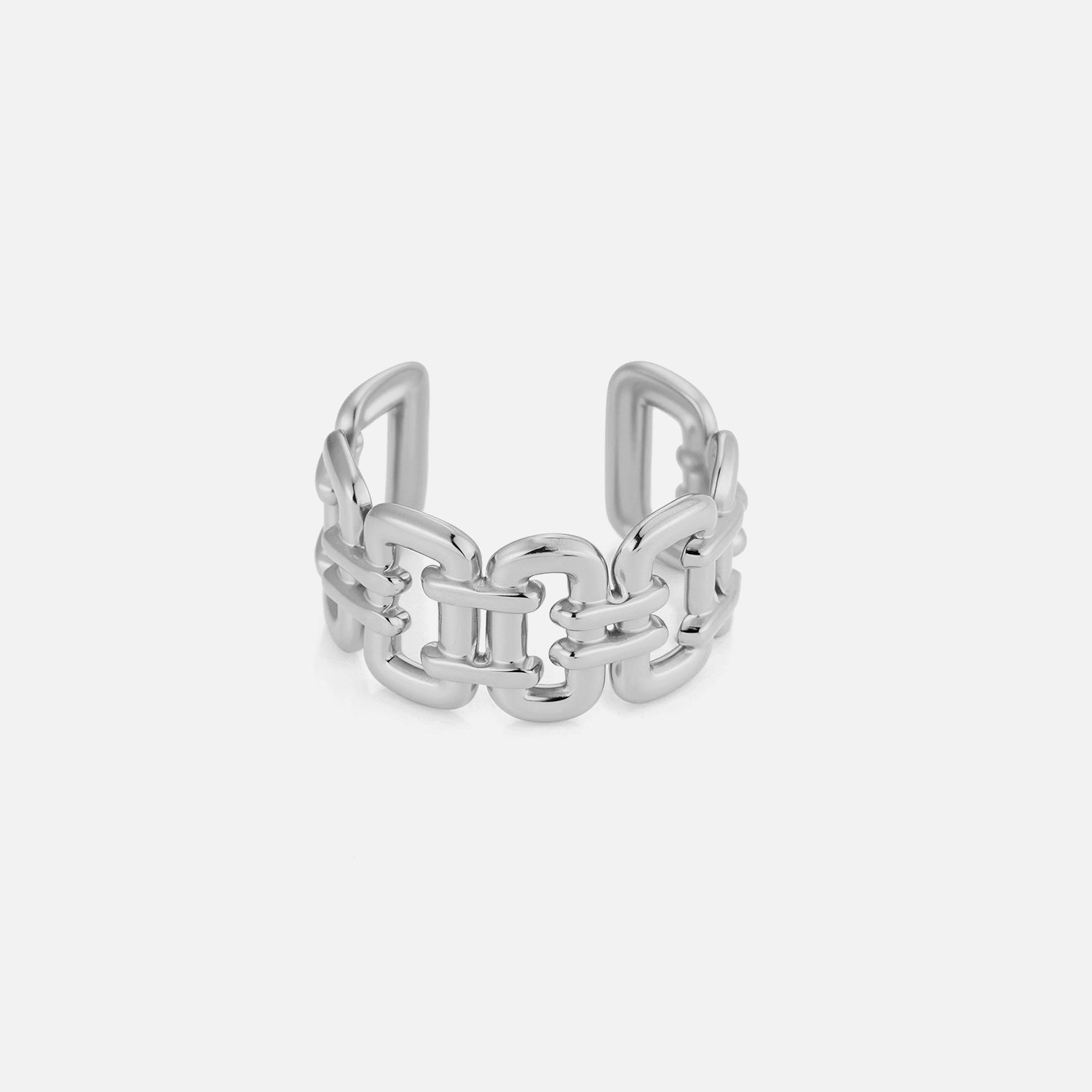 Ear cuff statement schakels zilver - Desieradenconcurrent.nl