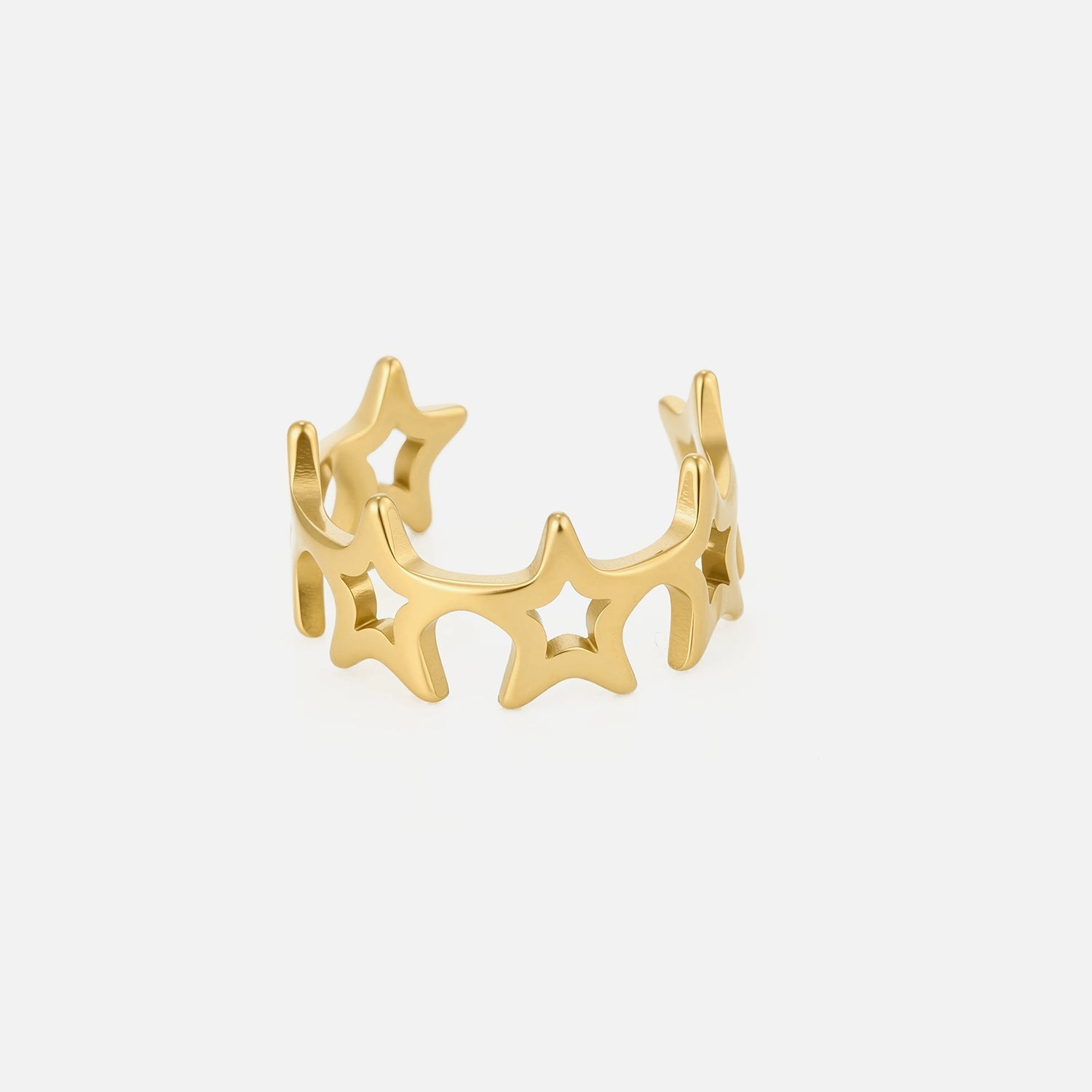 Ear cuff verbonden sterren goud - Desieradenconcurrent.nl