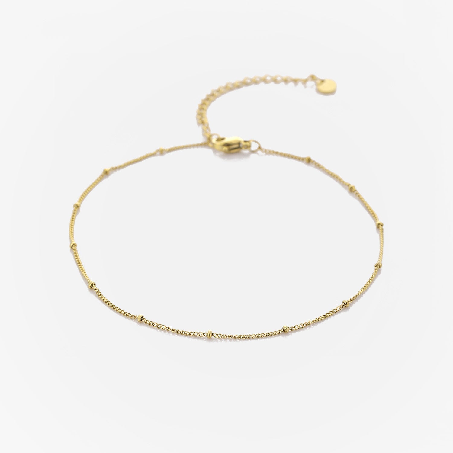 Enkelband balletjes goud - Desieradenconcurrent.nl