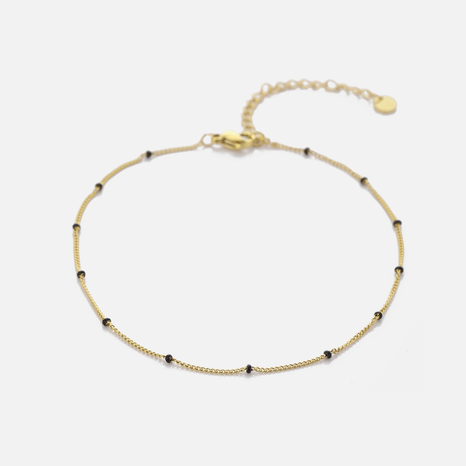 Enkelband balletjes goud/zwart - Desieradenconcurrent.nl