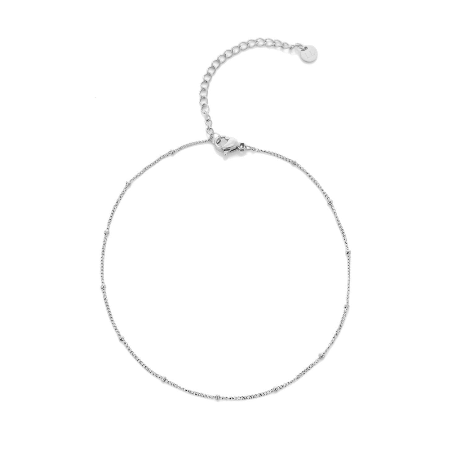 Enkelband balletjes zilver - Desieradenconcurrent.nl