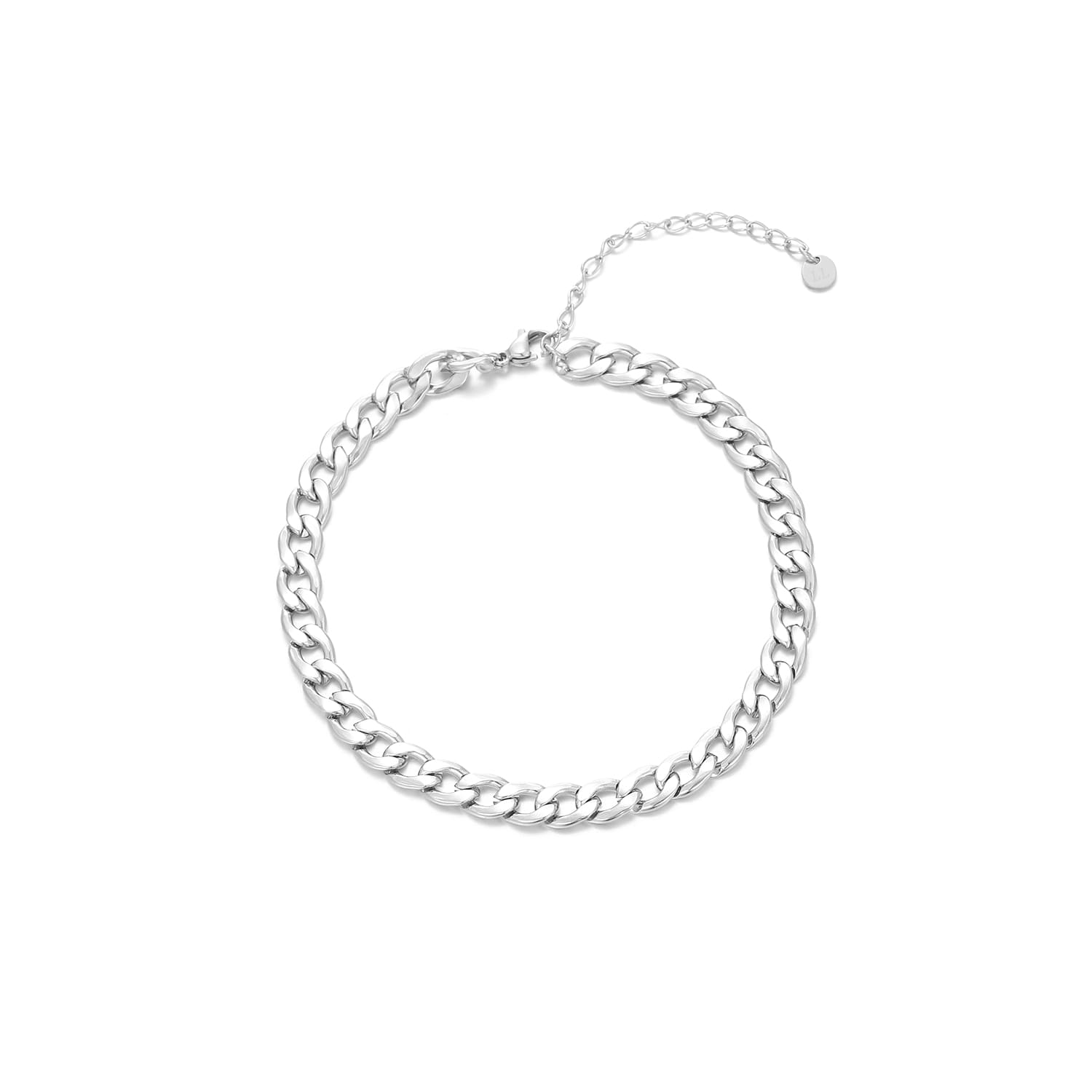 Enkelband cuban 6mm zilver - Desieradenconcurrent.nl