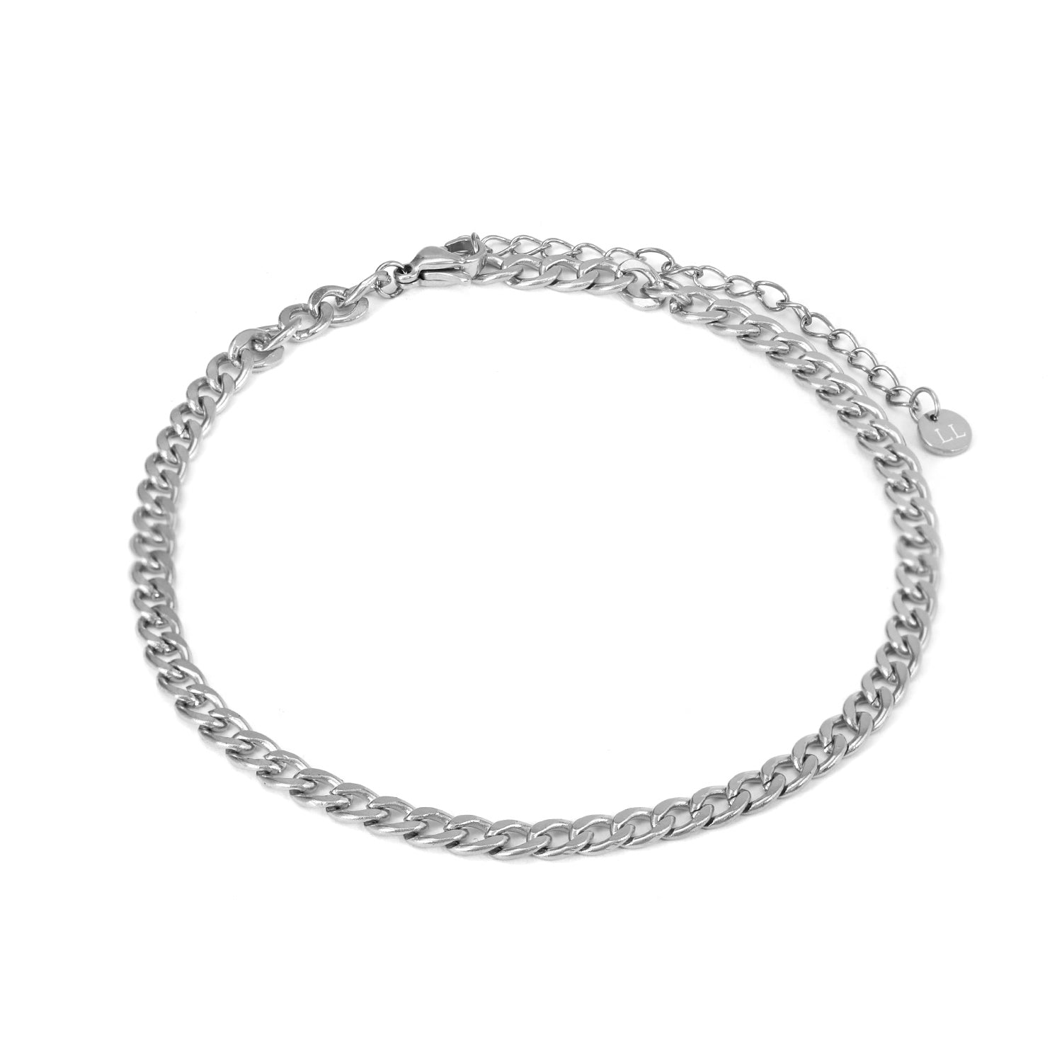 Enkelband cuban schakel zilver - Desieradenconcurrent.nl
