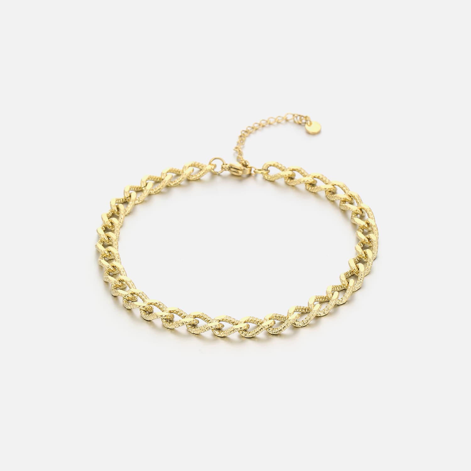 Enkelband fancy cuban goud - Desieradenconcurrent.nl