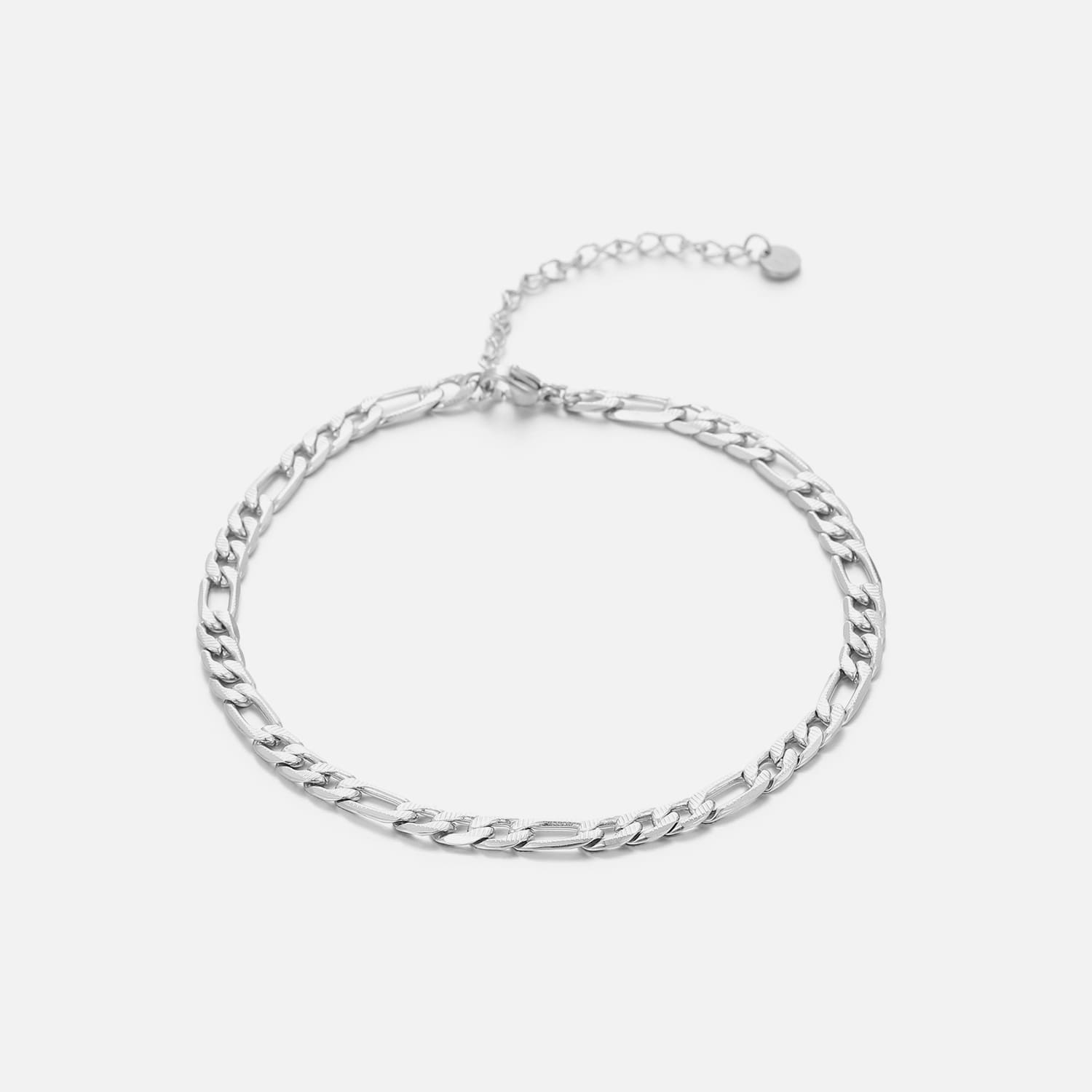 Enkelband figaro fancy zilver - Desieradenconcurrent.nl