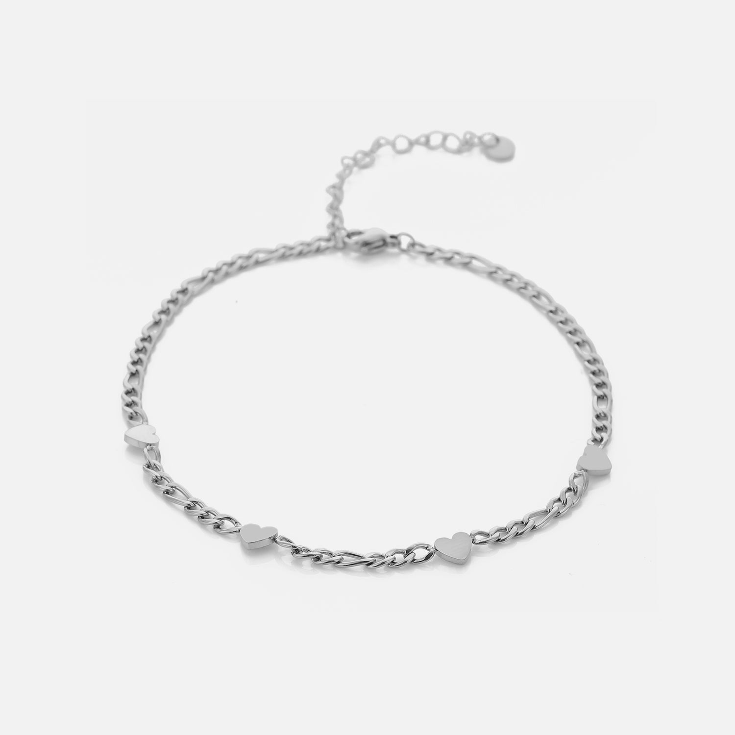 Enkelband figaro hartjes zilver - Desieradenconcurrent.nl
