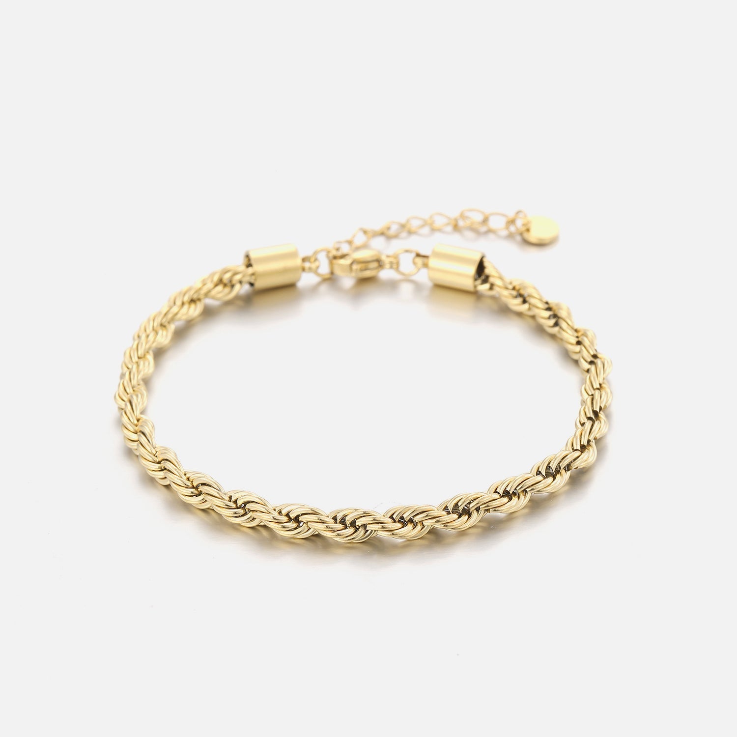 Gedraaide armband 4mm goud - Desieradenconcurrent.nl
