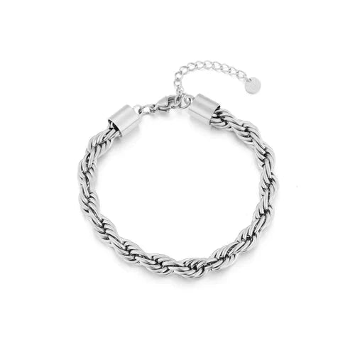 Gedraaide armband 6mm zilver - Desieradenconcurrent.nl