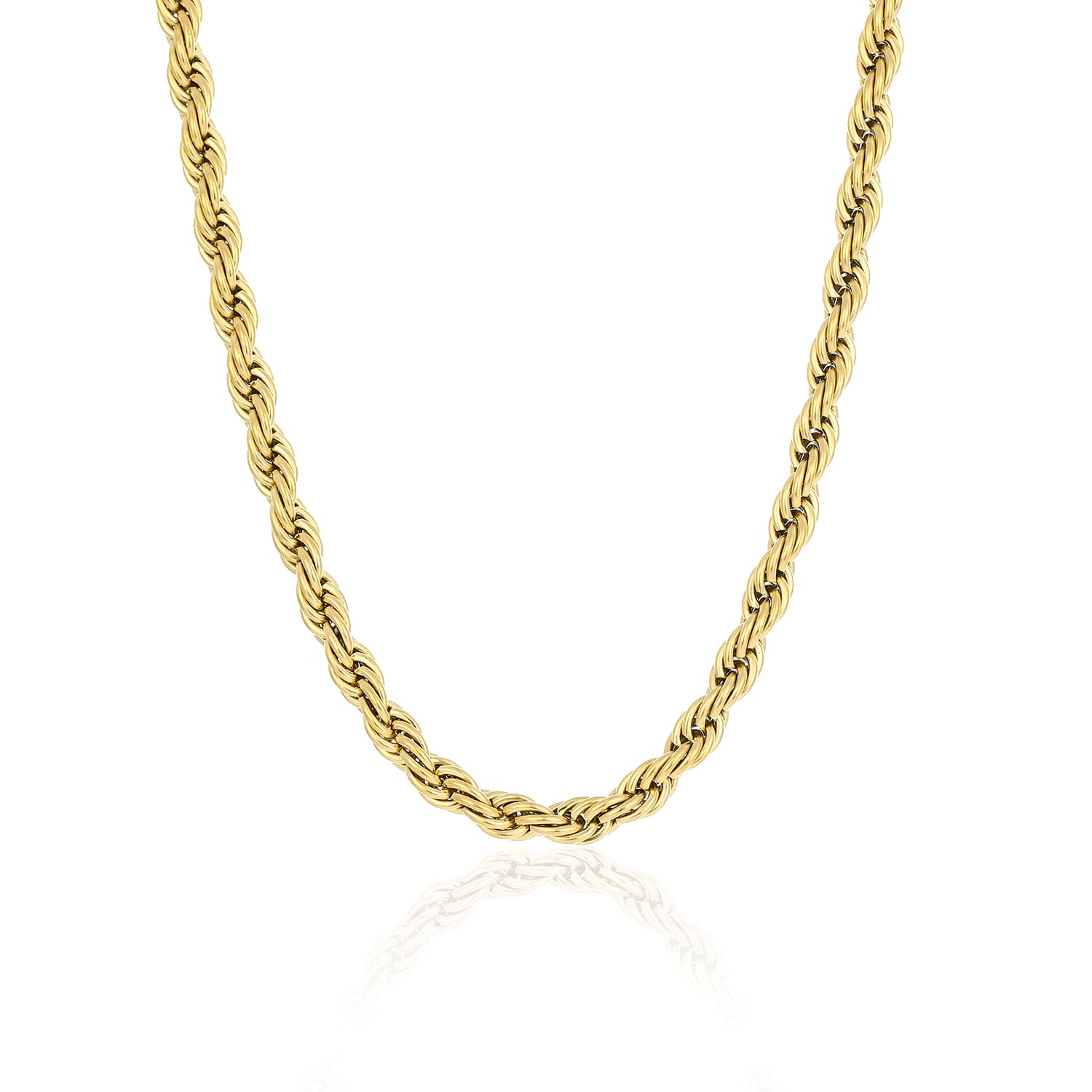 Gedraaide ketting 6mm goud - Desieradenconcurrent.nl