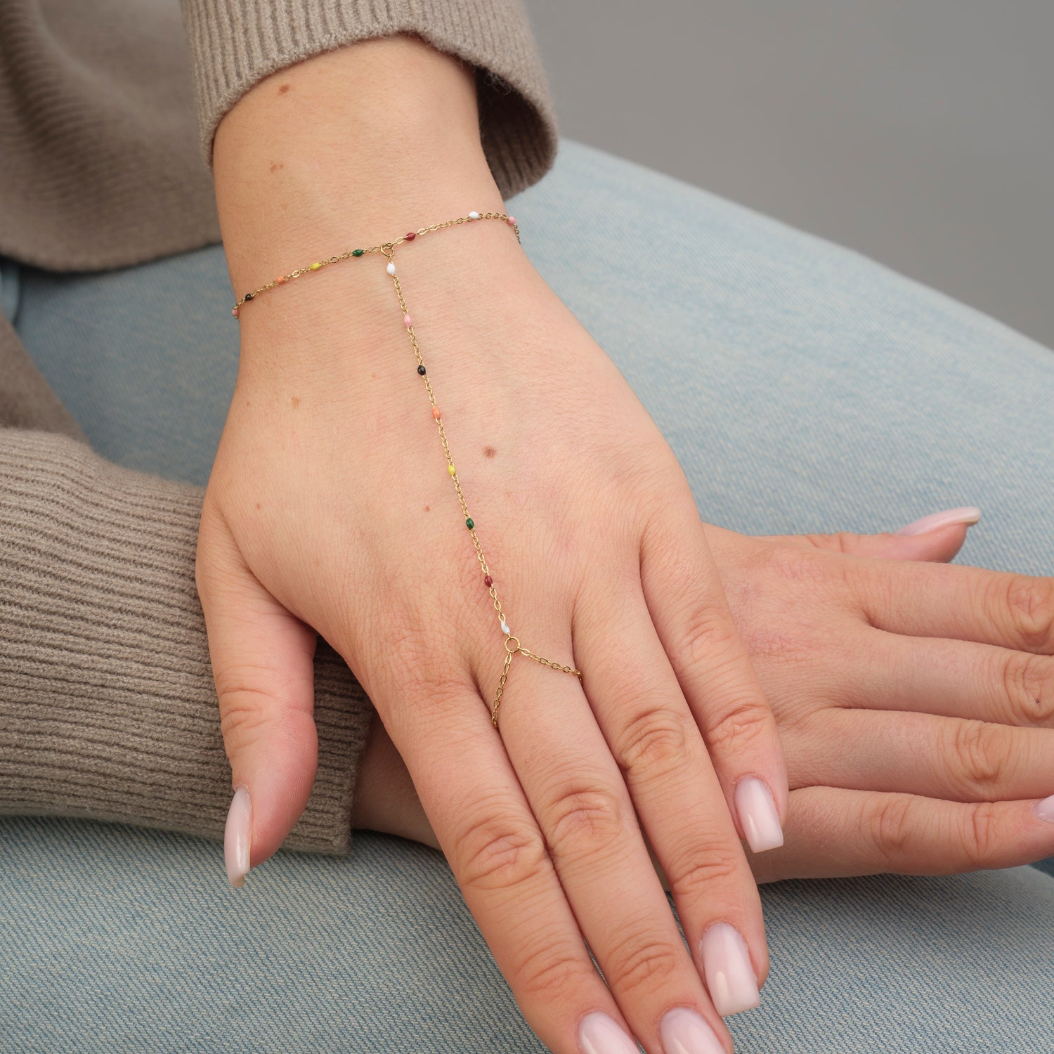 Colorful Bead Hand Chain