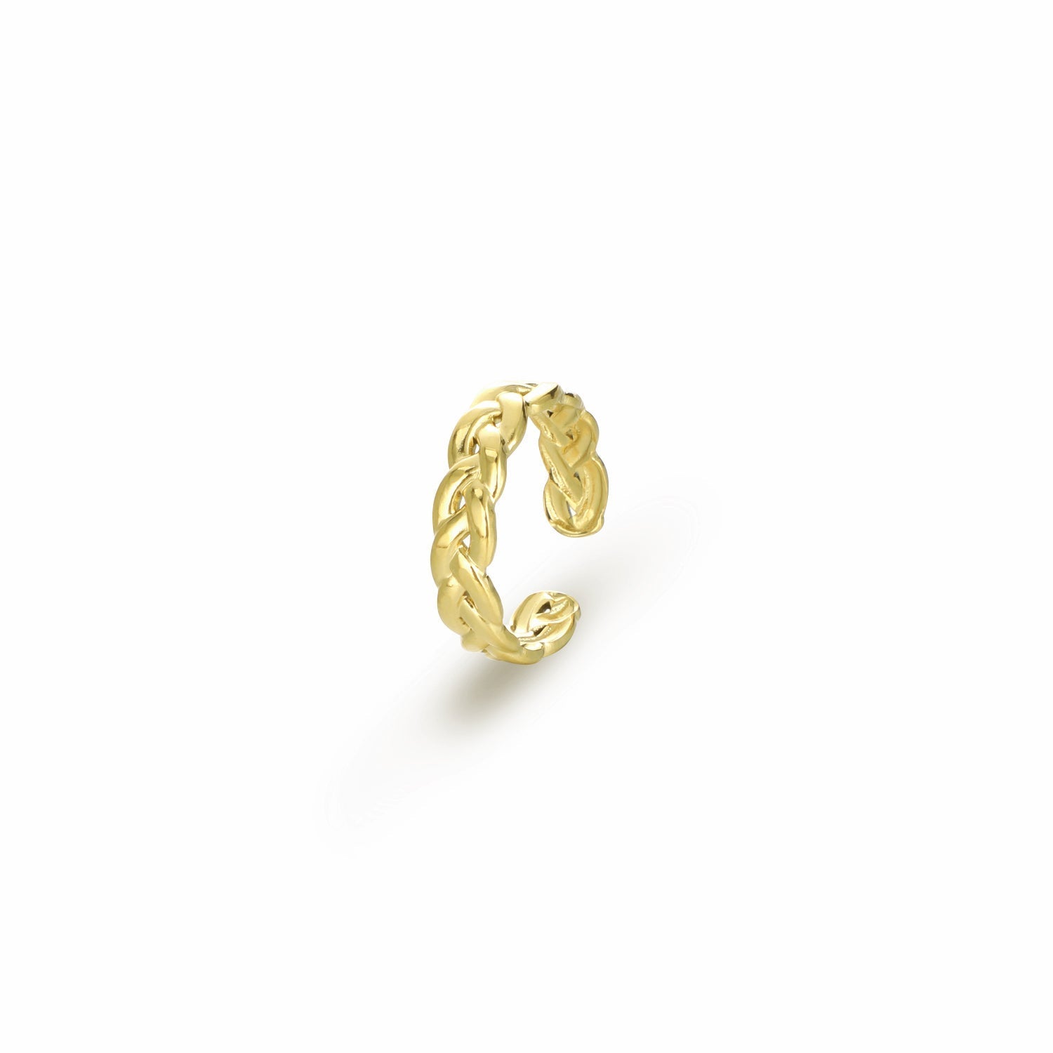 Gevlochten ring goud - Desieradenconcurrent.nl