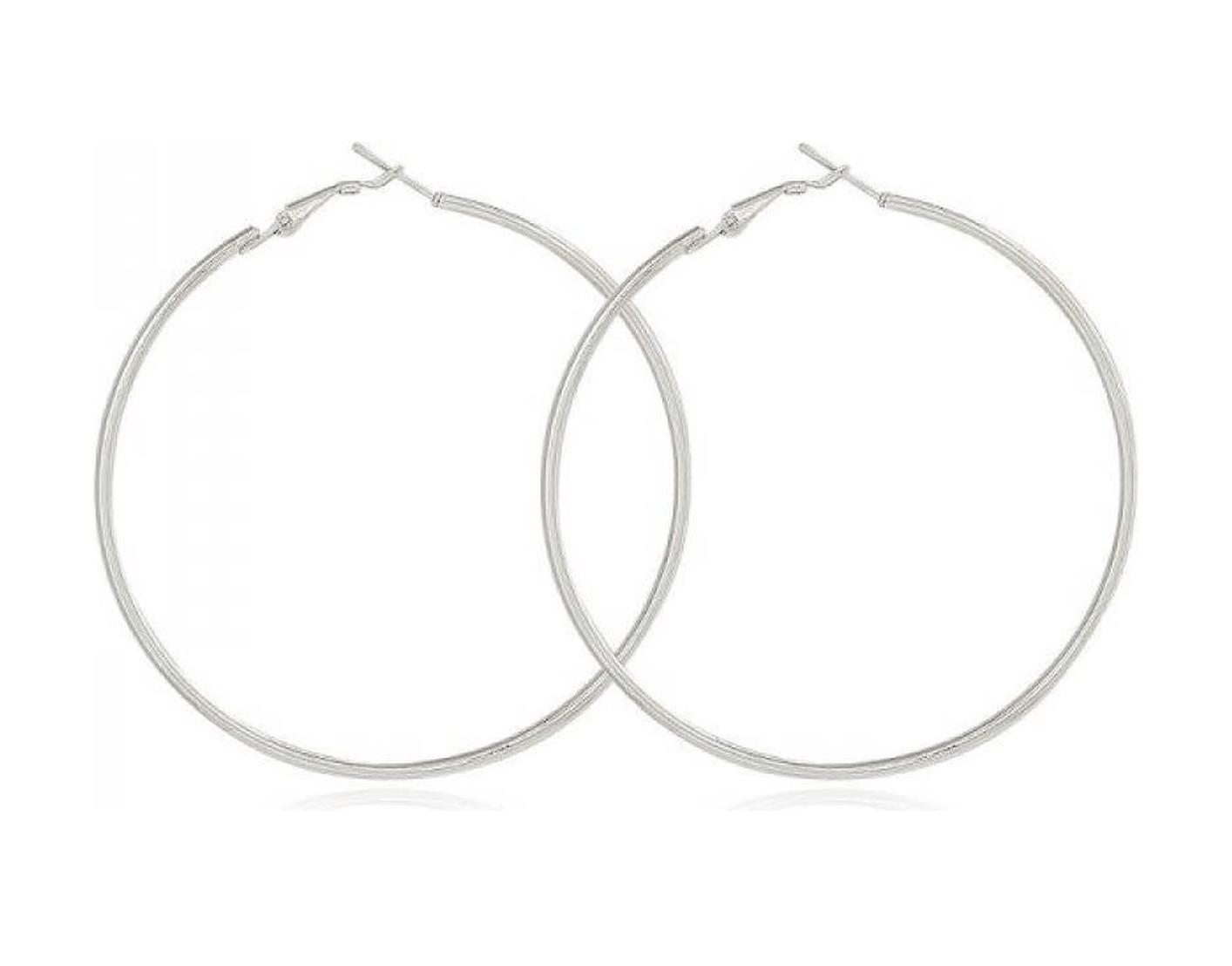 Grote hoops oorbellen zilver - Desieradenconcurrent.nl